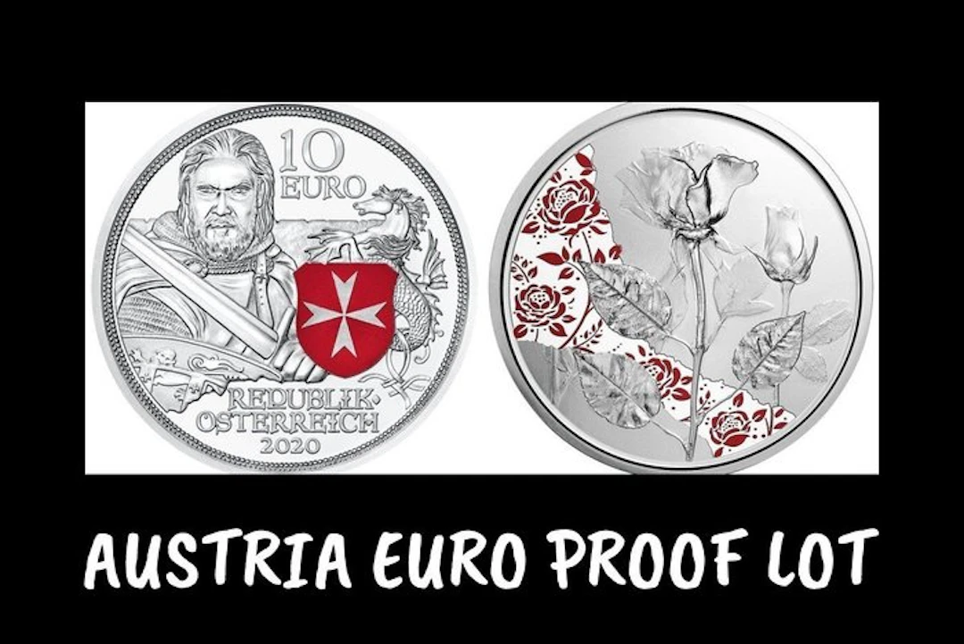 Austria. 10 Euro 2020/2021 "Die Rose'' + "Fortitude" Proof (No reserve price)