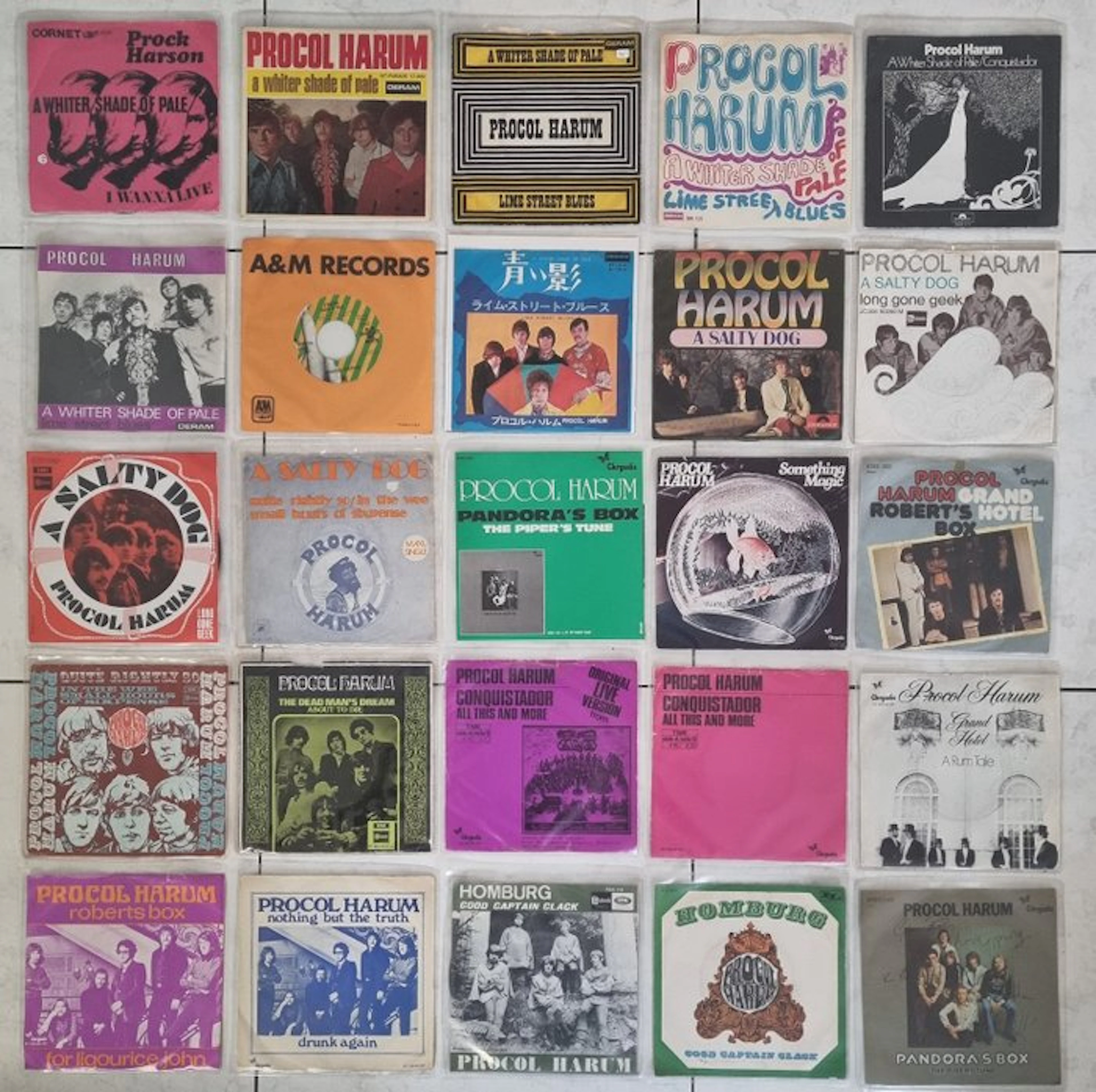 Procol Harum - Collection of 25 x original 7" singles...