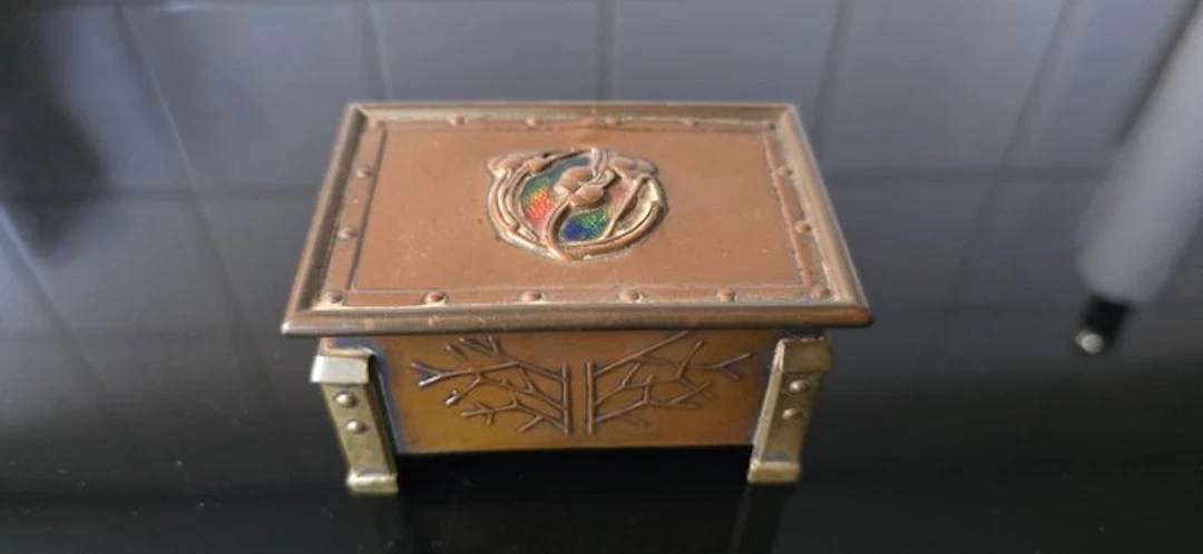 Arts & Crafts - Jewellery box - Copper - Phoebe Anna Traquair