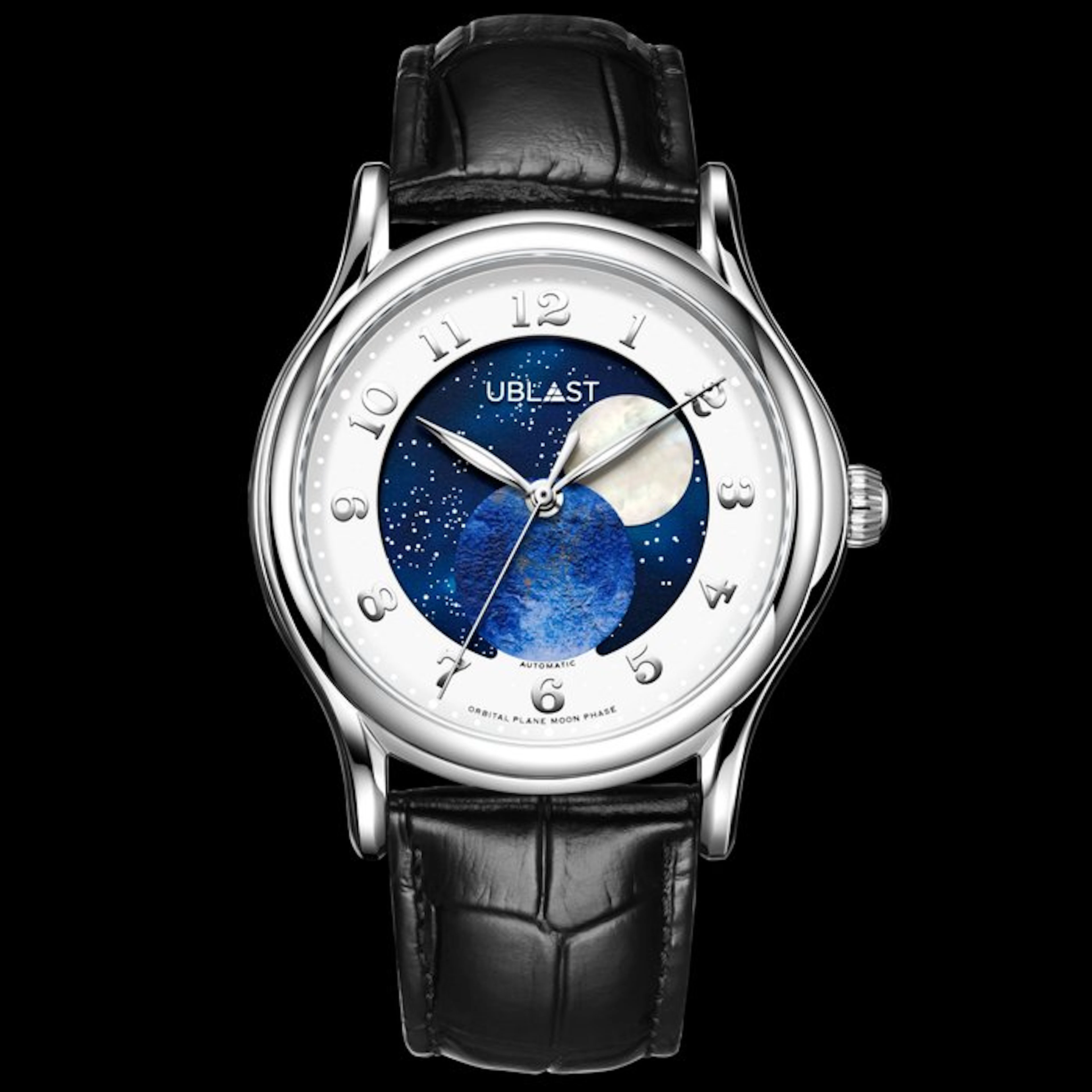 Ublast - Orbital Plane - Automatic Moon Phase - REF.UBORPL42WHBU - Ltd