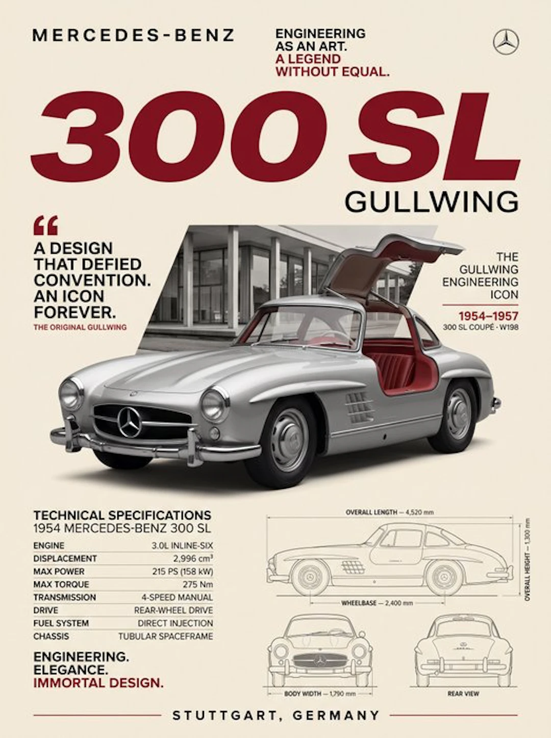 Shmidt.Art - Mercedes-Benz - 300 SL Gullwing - 1950s