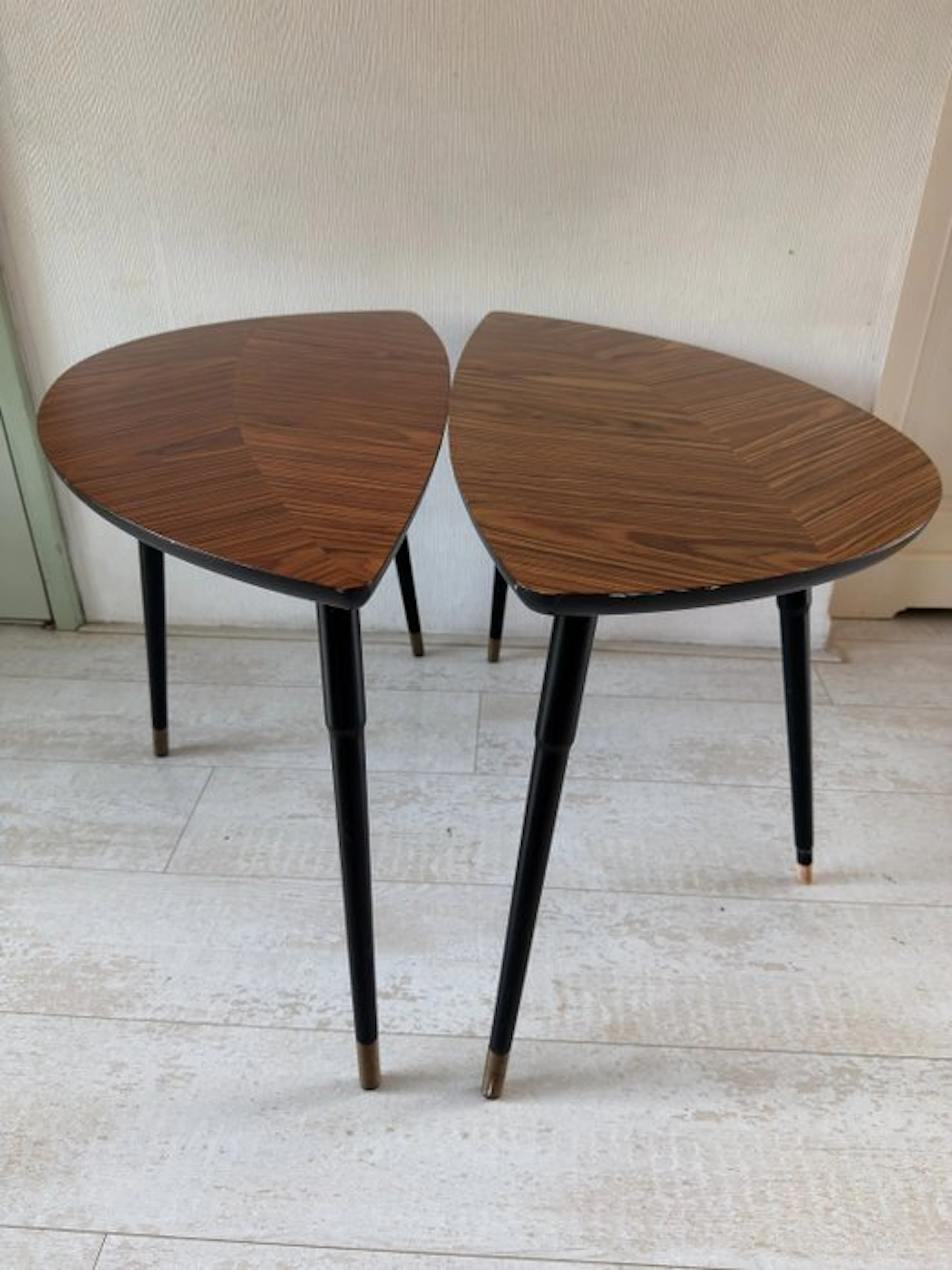IKEA - Nesting tables (2) - Lövbacken - Brass, Veneer, wood