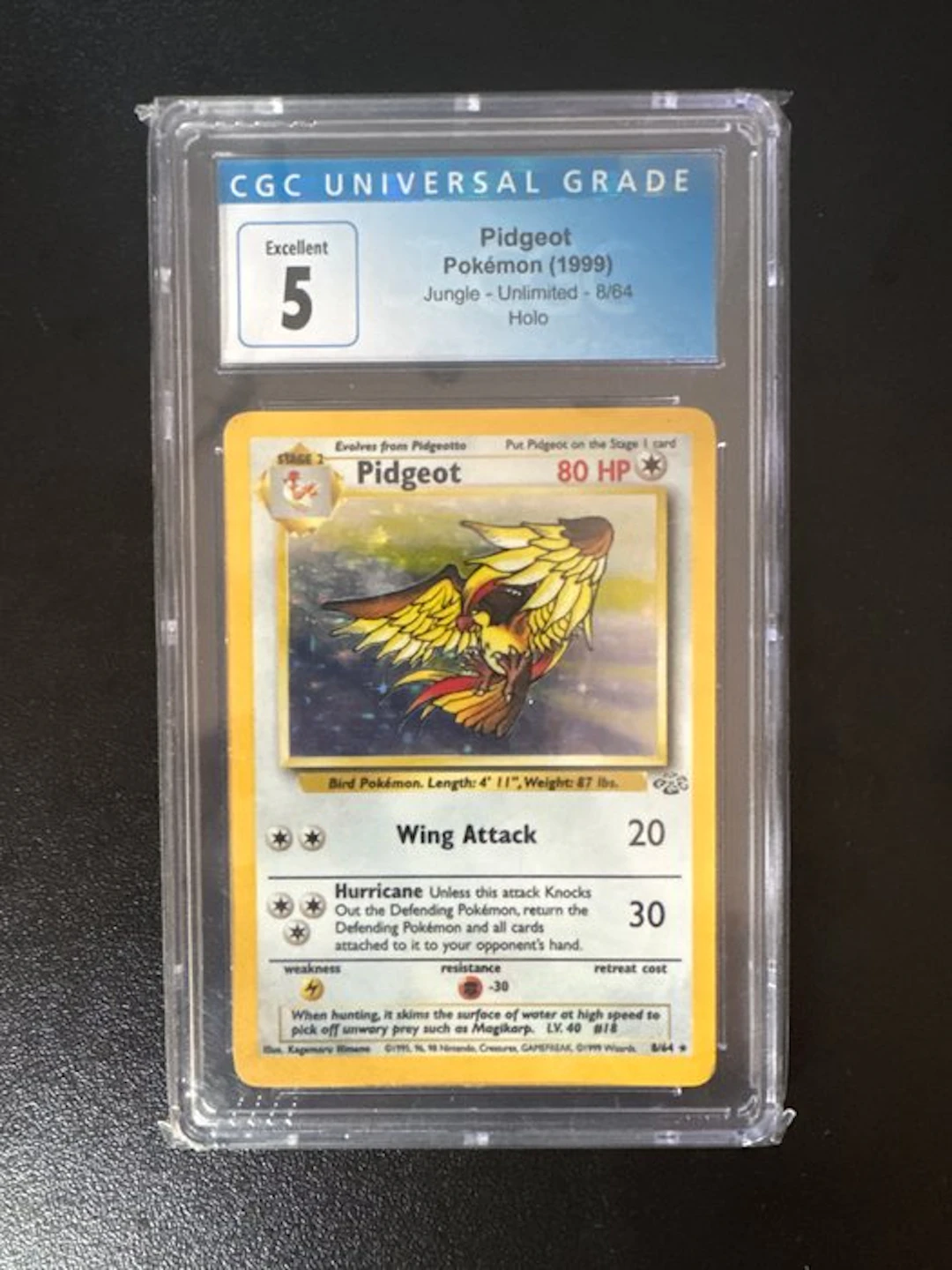 Pokémon - 1 Graded card - Pidgeot 8/64 Foil - CGC 5