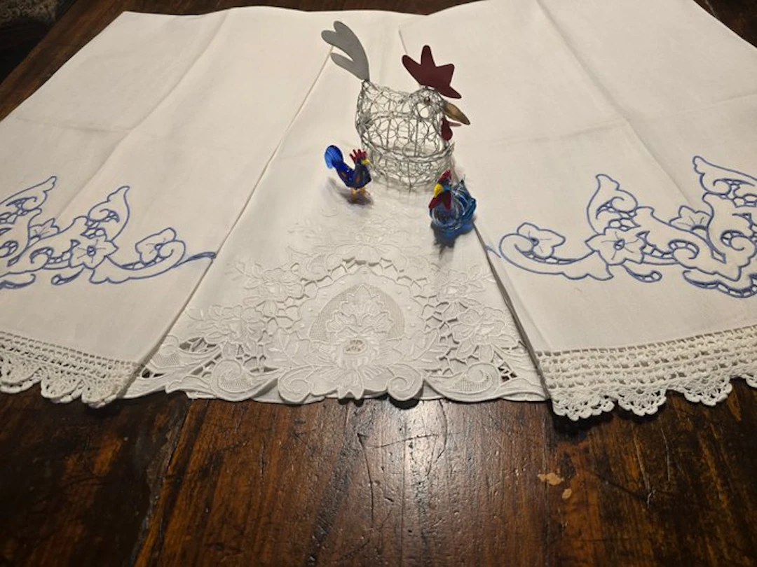 Towel (3) - 110 cm - 75 cm - Vintage towels