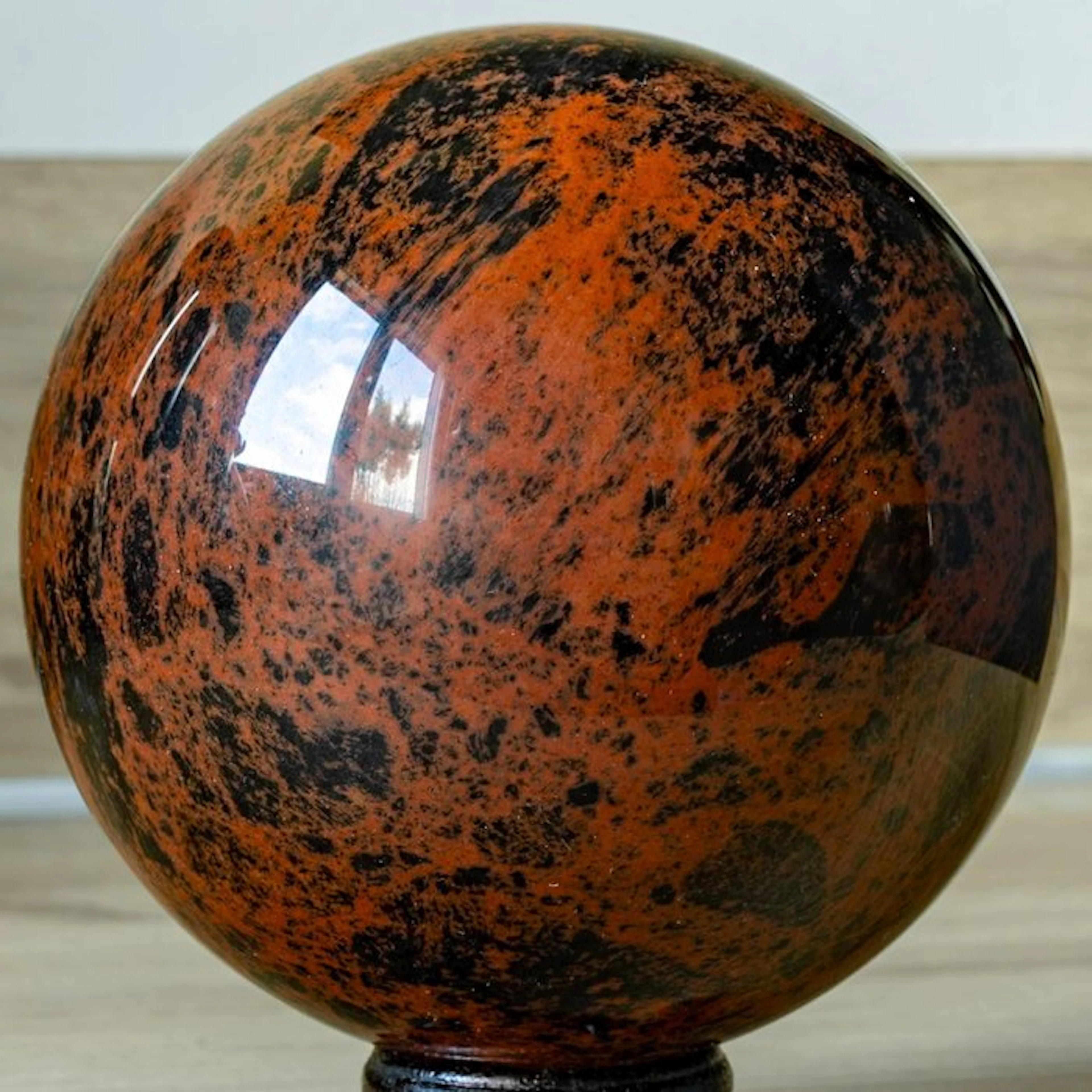 Fine Quality Mahogany Obsidian Sphere Sphere - Height...