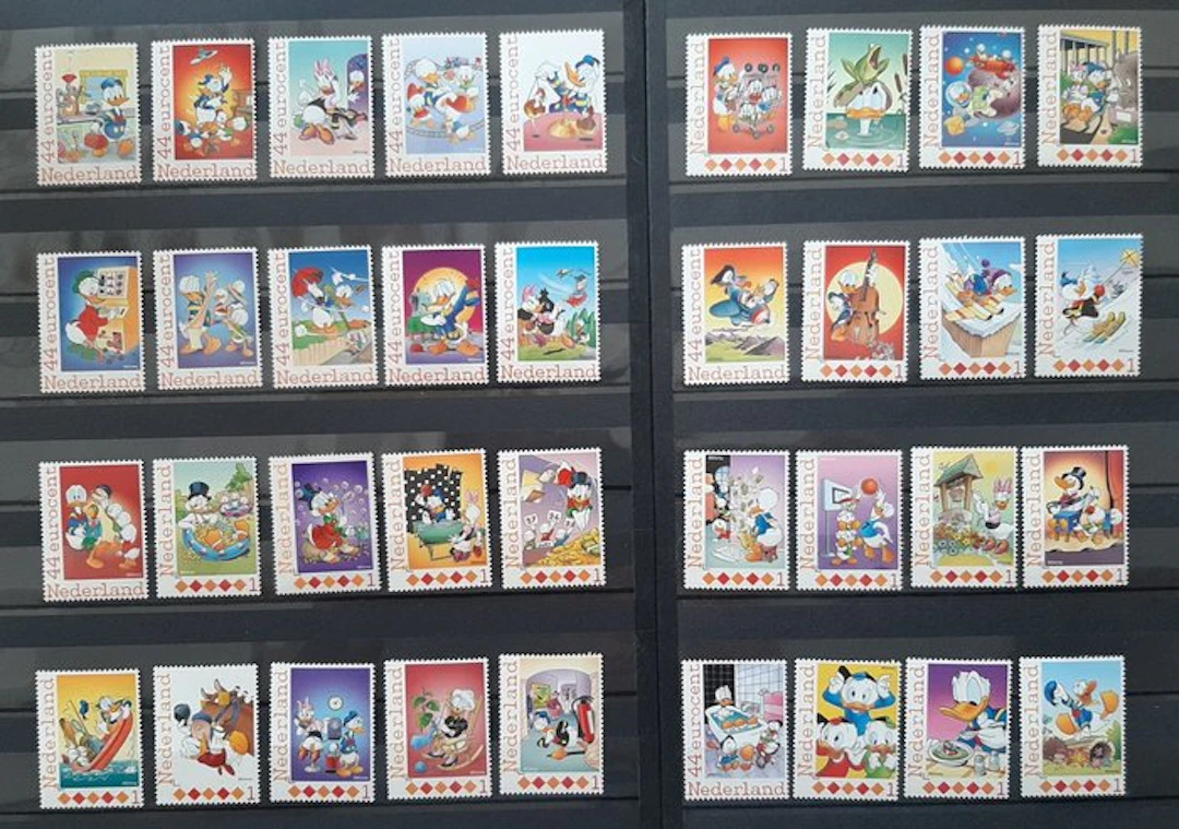 Netherlands 2010 - Complete series of personalized stamps featuring Donald Duck