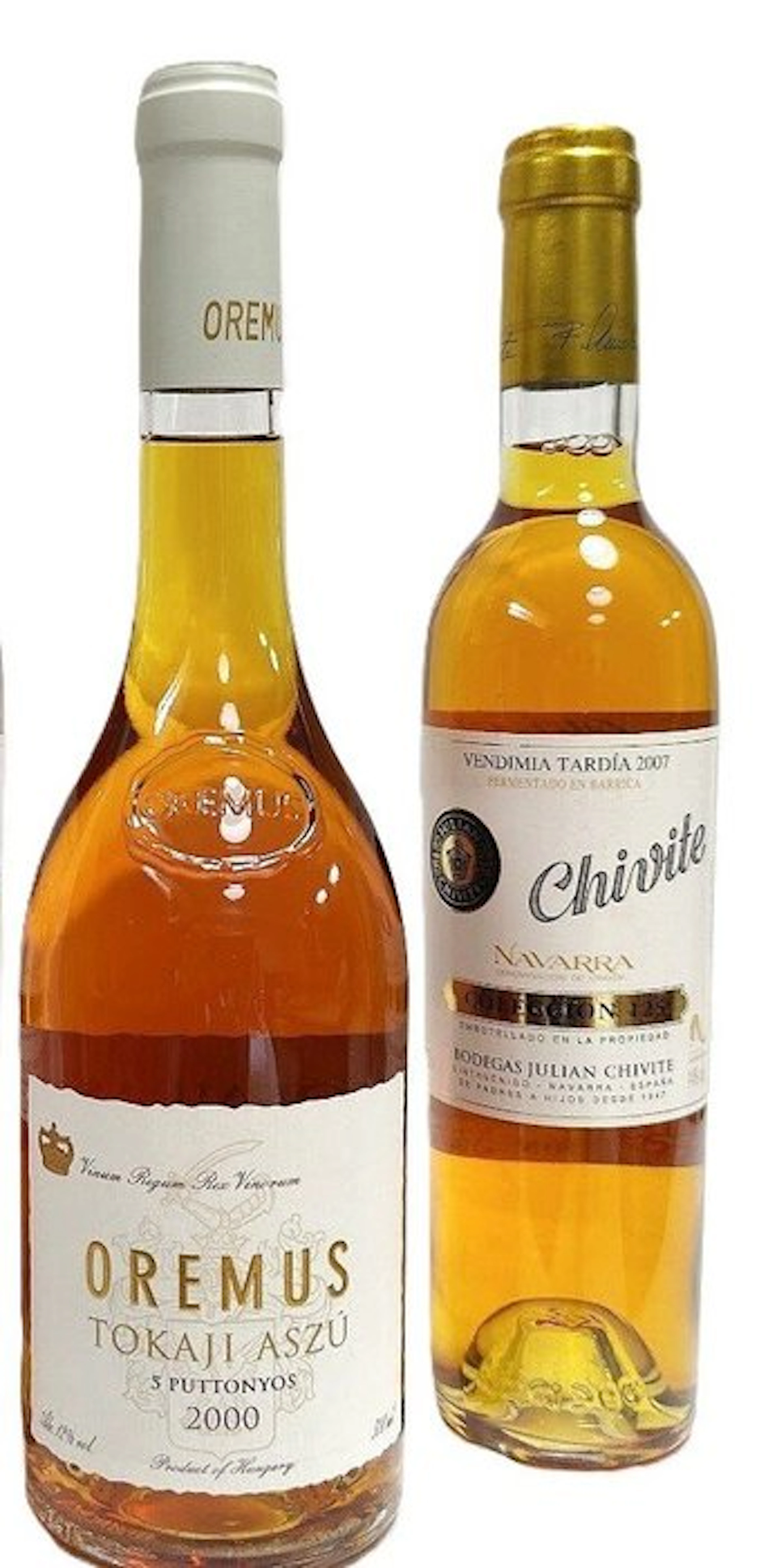 2000 Oremus Tokaji Aszú 5 Puttonyos & 2007 Chivite "Coleccion 125"