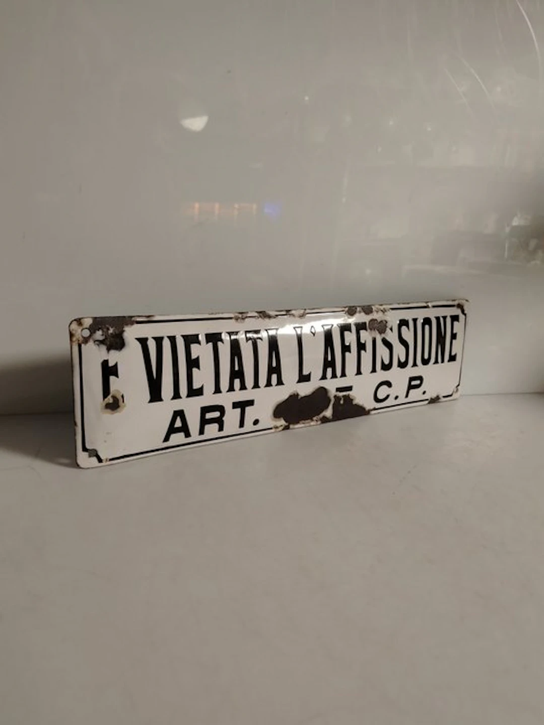 Enamel sign - 1930s - 'Posting Prohibited' - Iron, Enamel