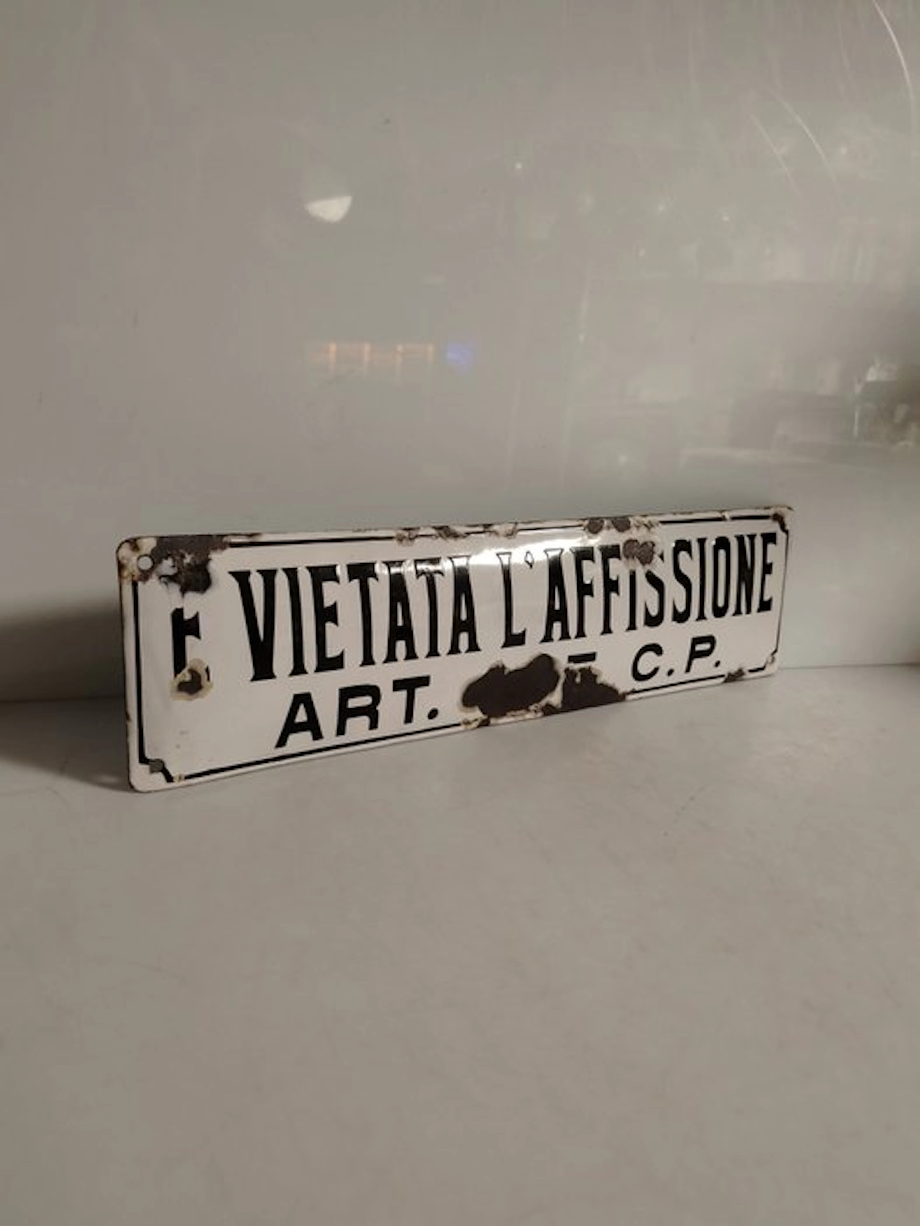Enamel sign - 1930s - 'Posting Prohibited' - Iron, Enamel