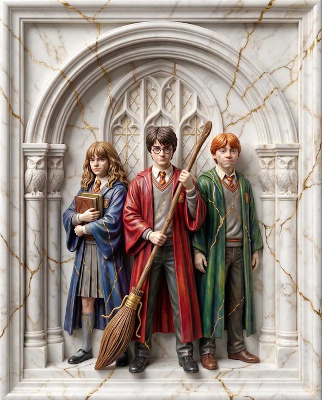 Makayhos - [Canvas] Harry Potter – Hogwarts & Golden Magic