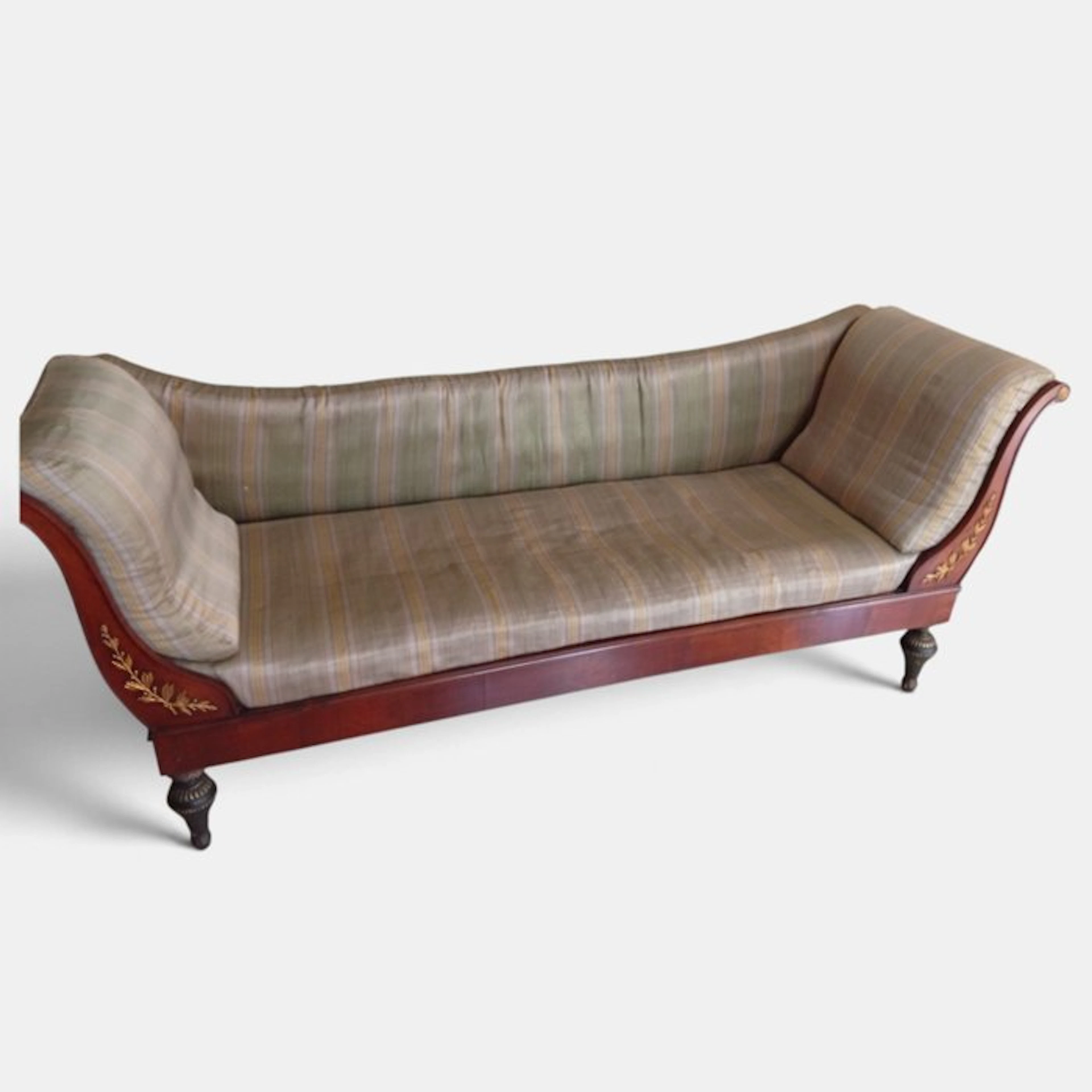 Sofa - Walnut - Empire-style dormeuse