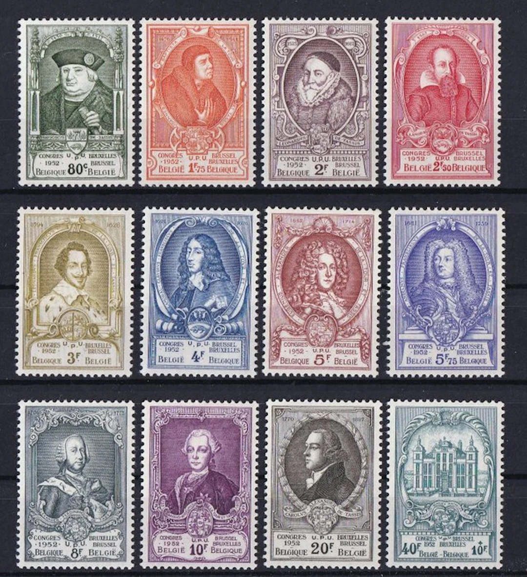 Belgium 1952 - UPU Congress - POSTFRIS - OBP/COB 880/91