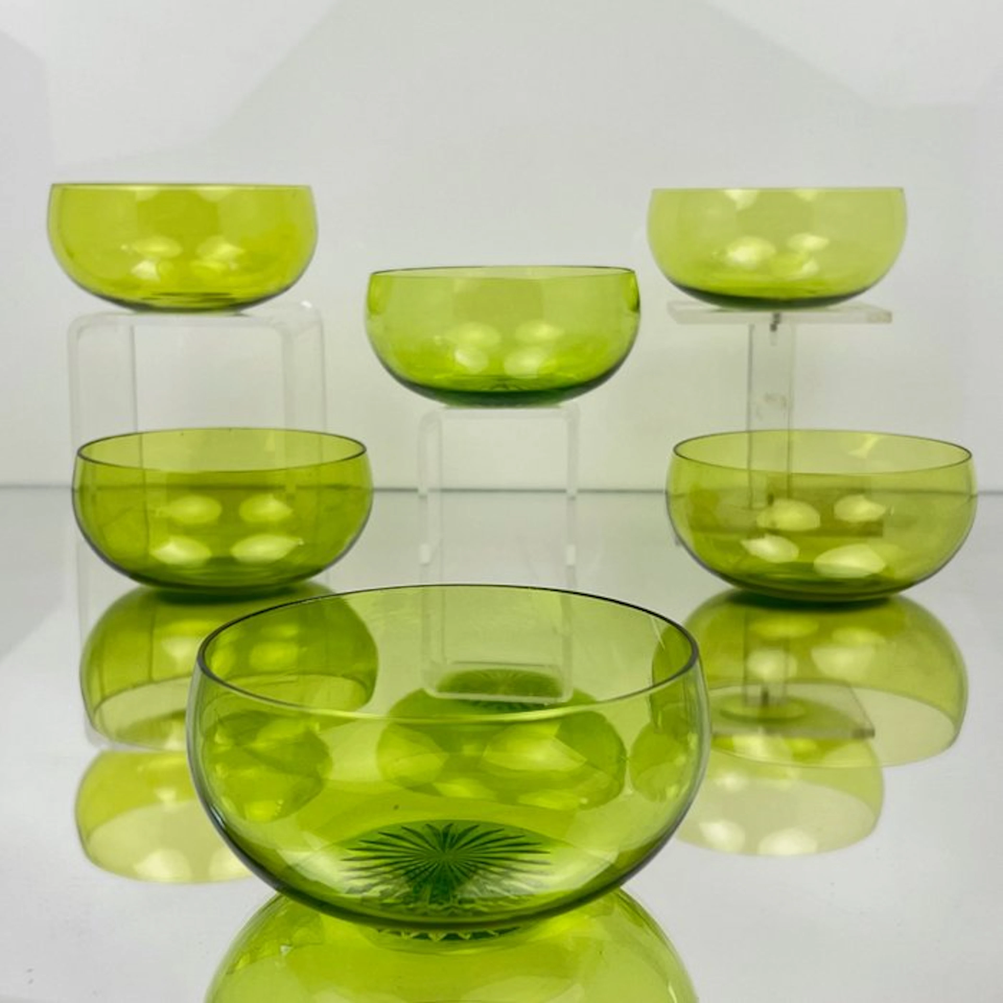 Val Saint Lambert - Set of bowls (6) - Dessert Bowls...