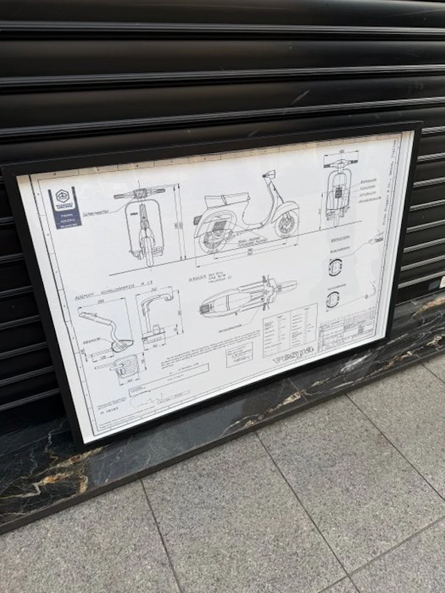Vespa 50 Special - Technical Drawing - Frame - Design