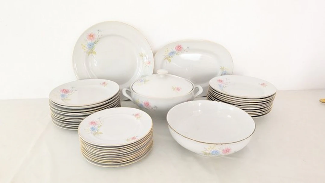Richard Ginori - Dinner service (40) - Rigo in oro - Porcelain - For 12 people