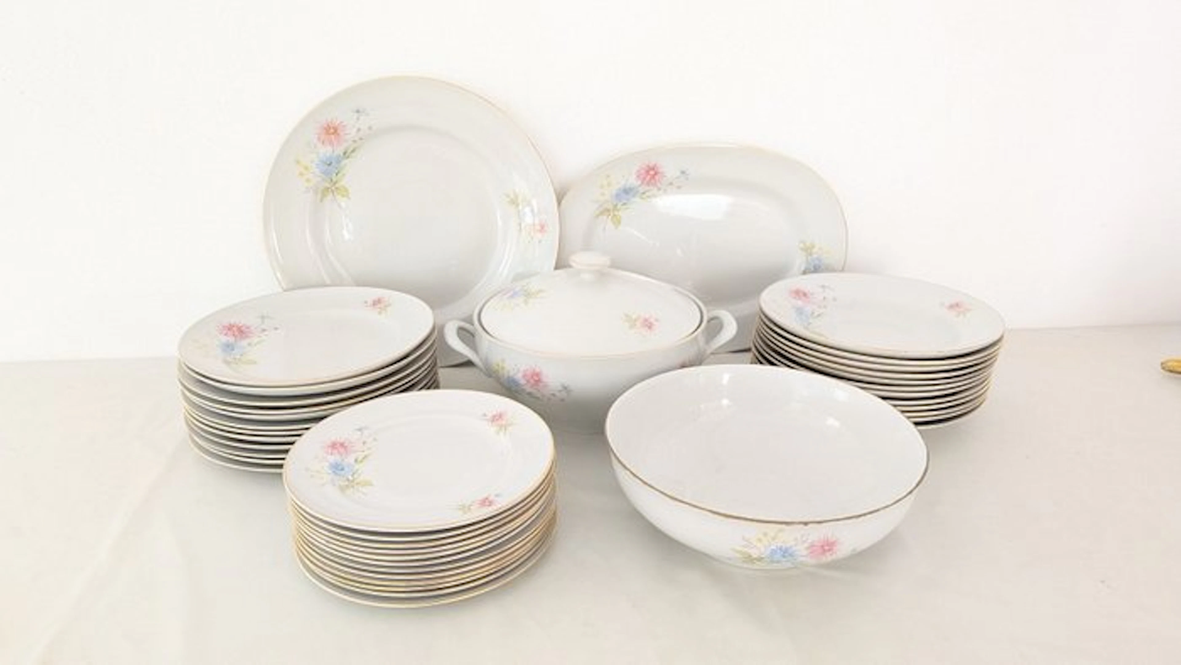 Richard Ginori - Dinner service (40) - Rigo in oro - Porcelain - For 12 people