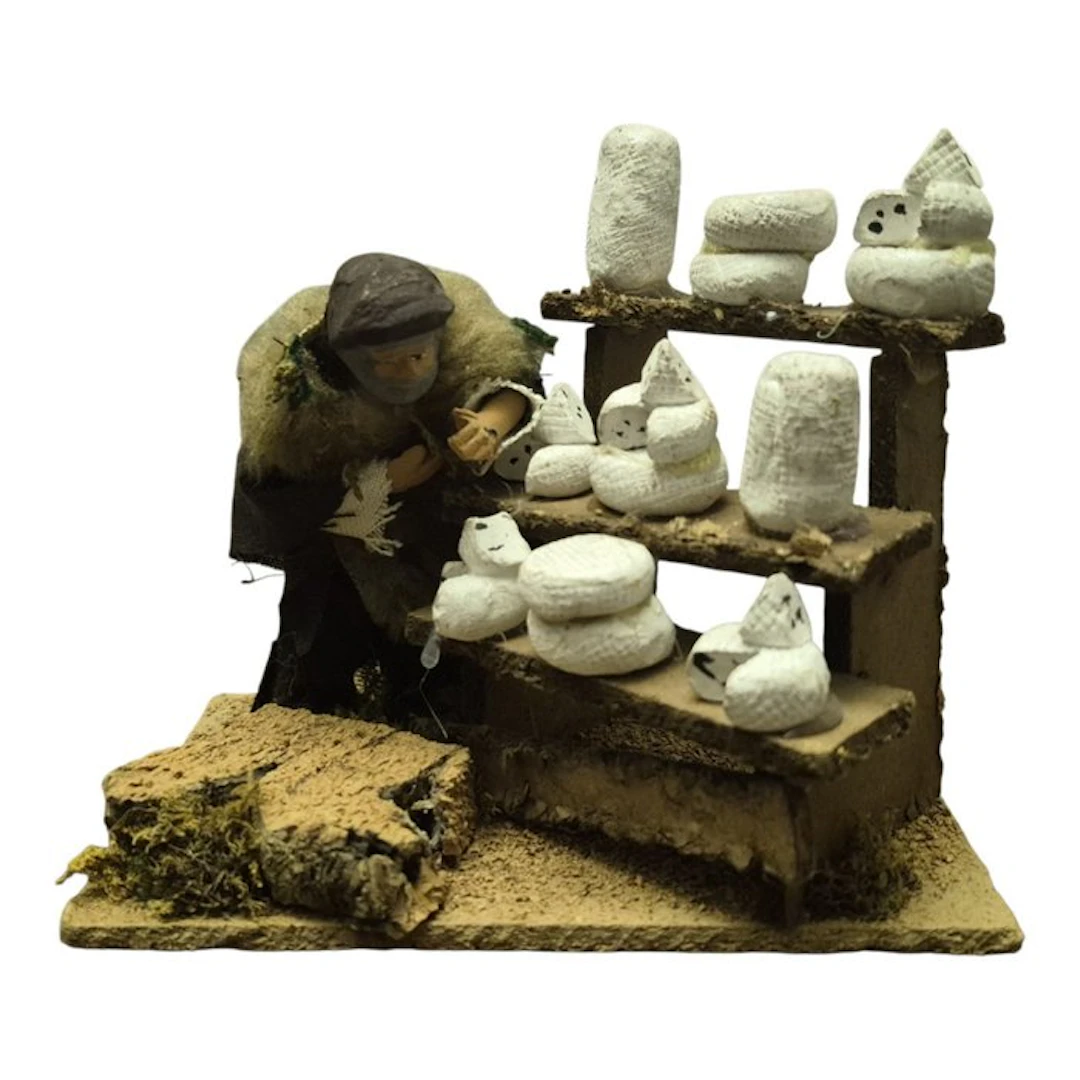Nativity scene - Wood, Earthenware, Textile