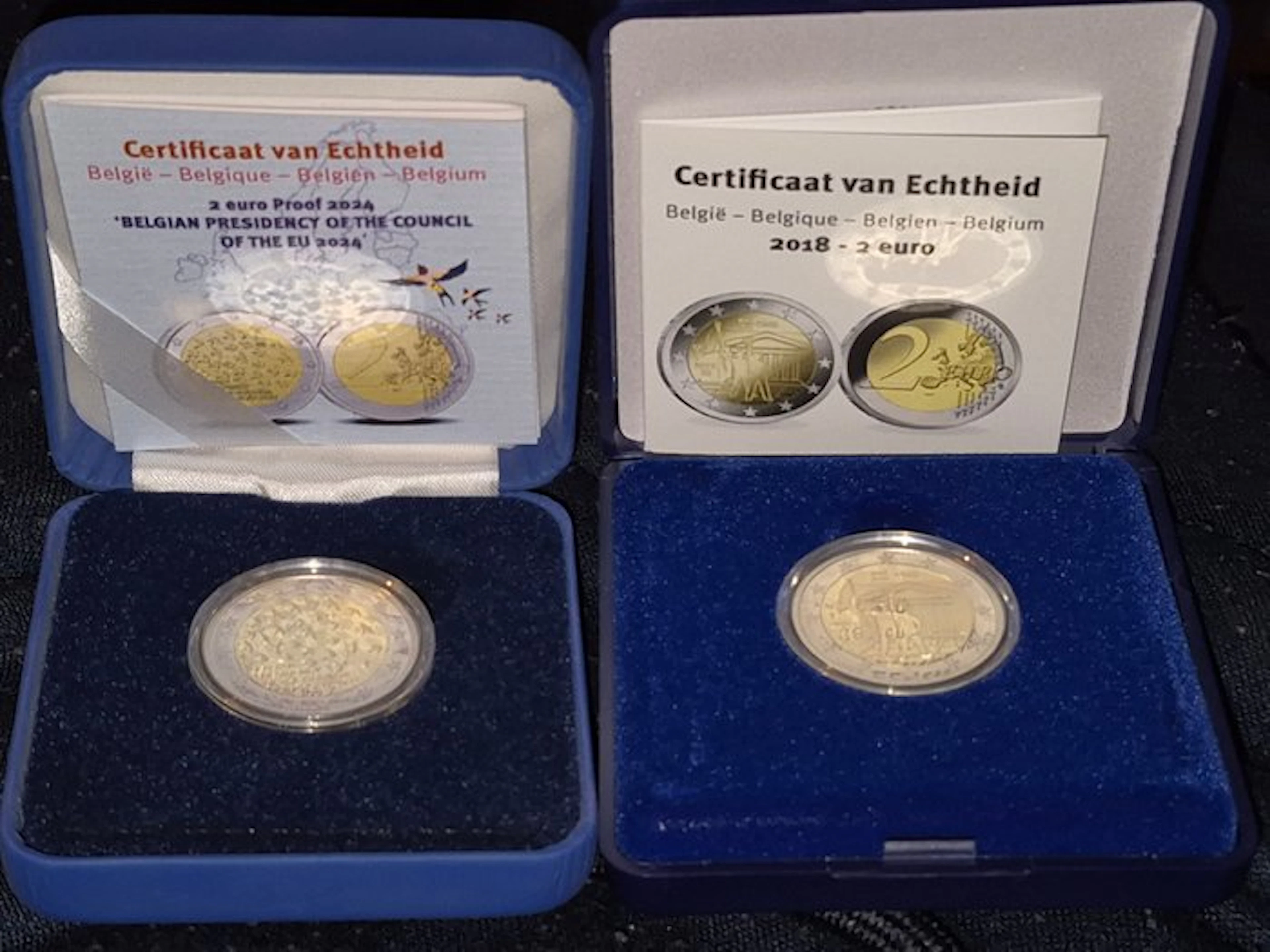 Belgium. 2 Euro 2018/2024 "Mai 1968" + "Belgian...