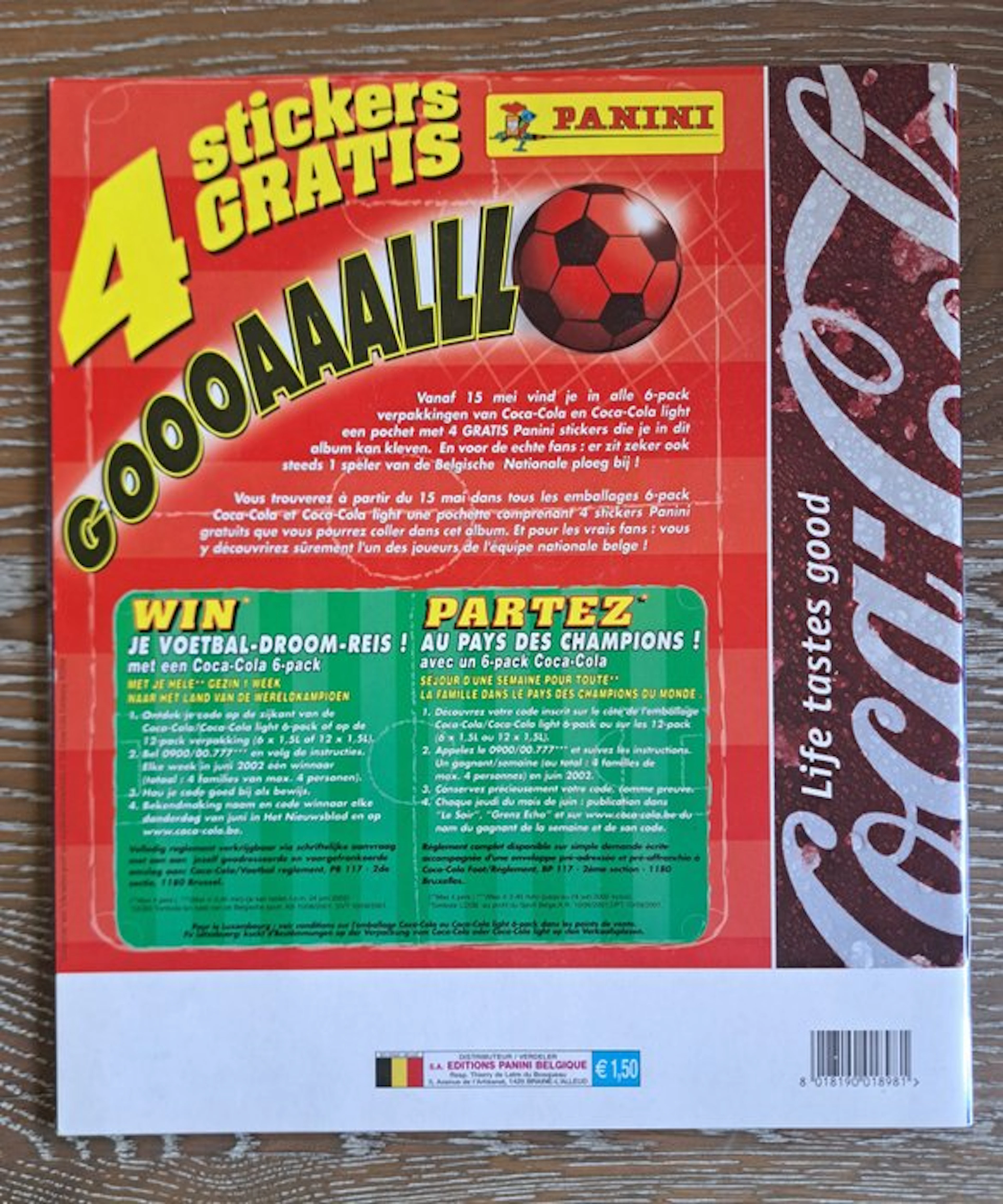 Panini World Cup Korea/Japan 2002 - Belgian Coca...