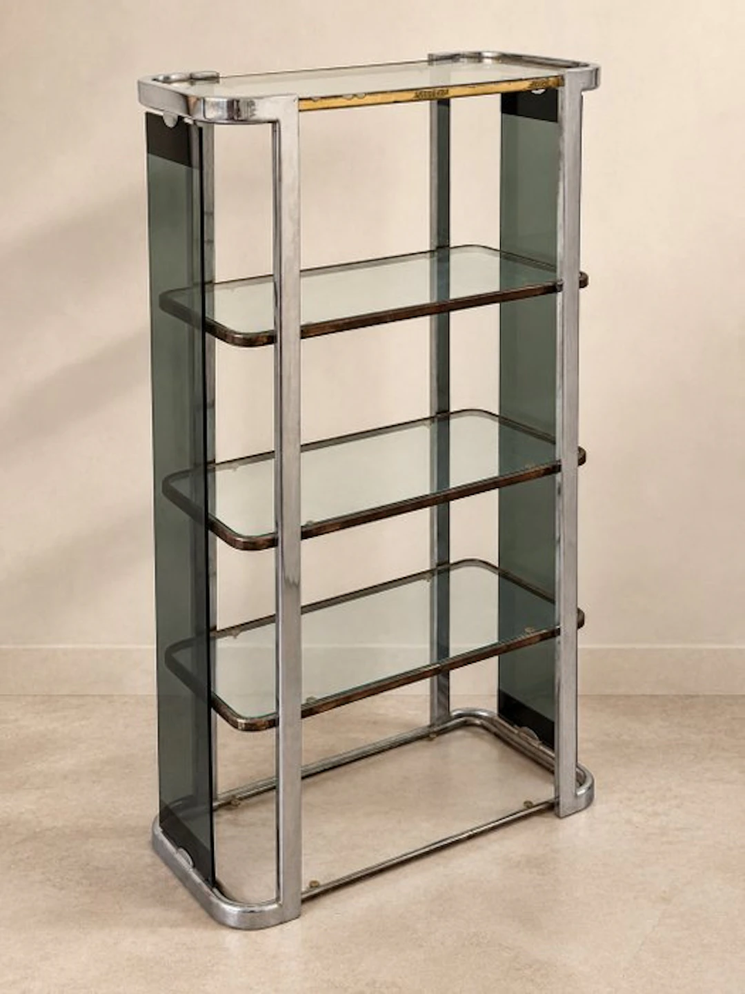 Étagère - Brass, Steel, Glass