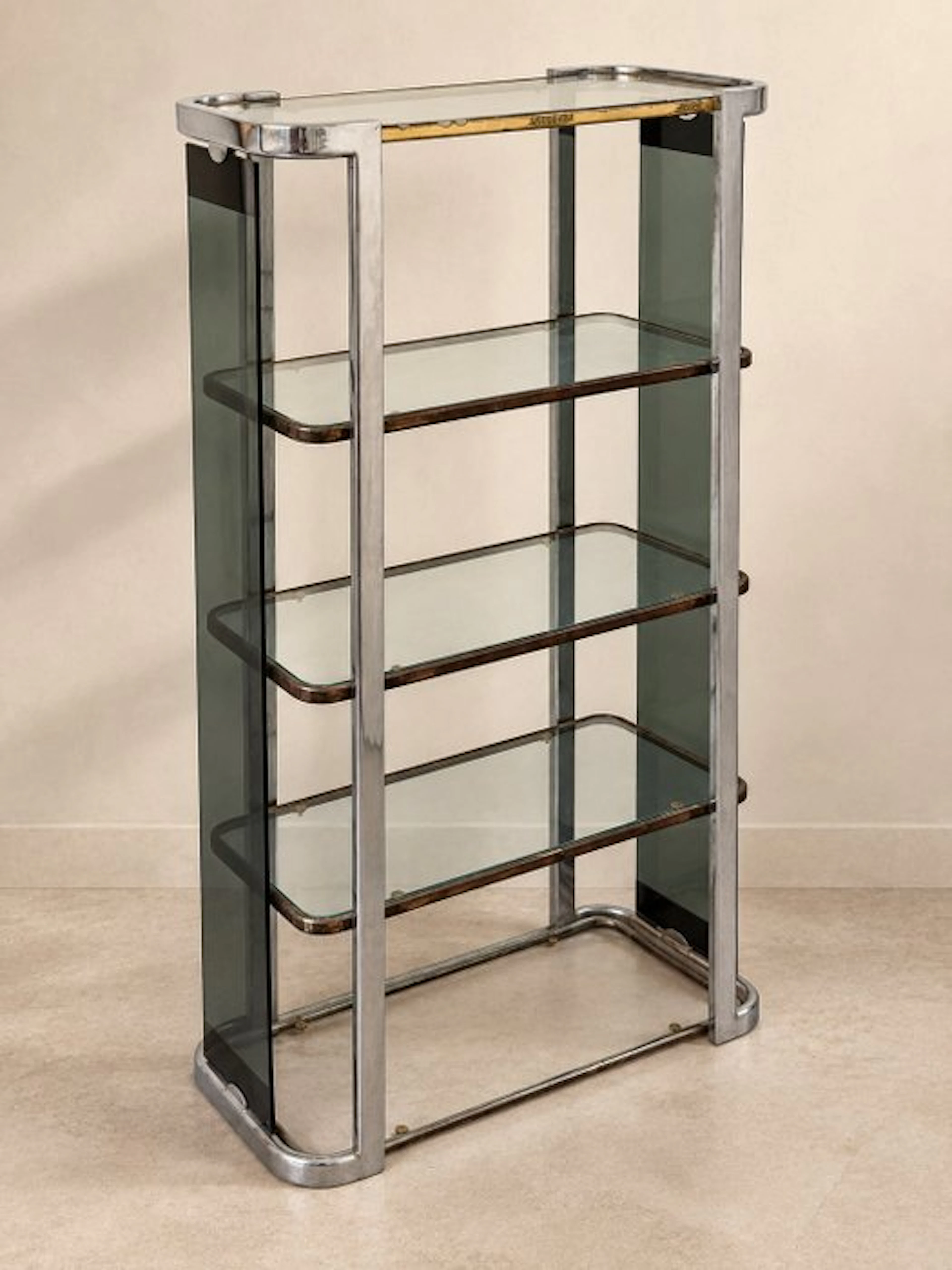 Étagère - Brass, Steel, Glass