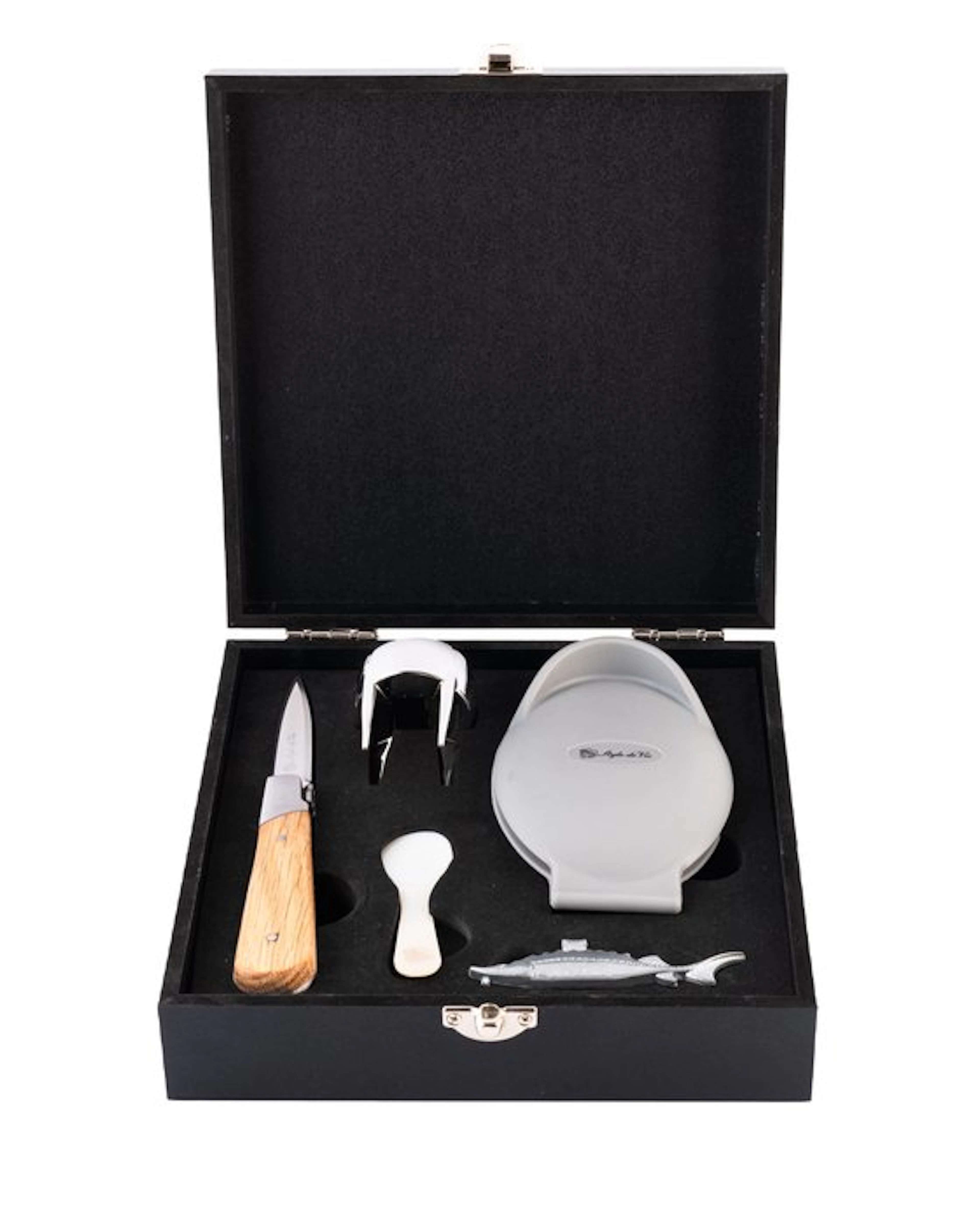 Laguiole - Champagne / Caviar / Oyster set - Oak Wood...