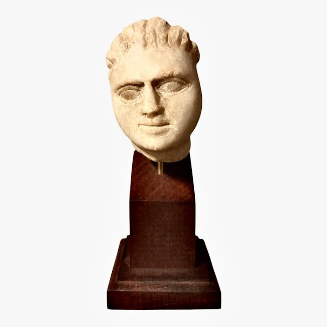 Ancient Roman, Empire Marble Marble Head - 16 cm