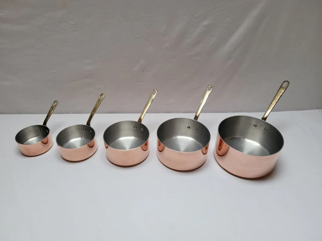5 casseroles les Métaux ouvrés Made in France - Saucepan (5) - Copper, Brass