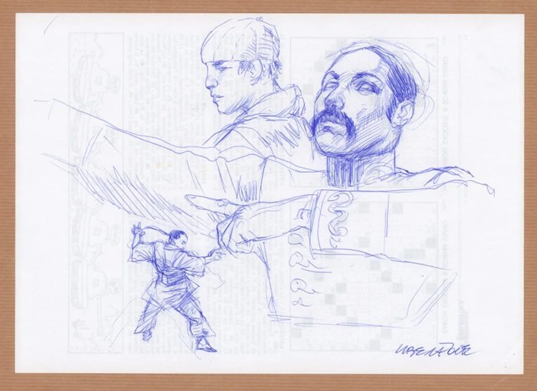 Liberatore, Tanino - 1 Original preliminary drawing - Arts Martiaux