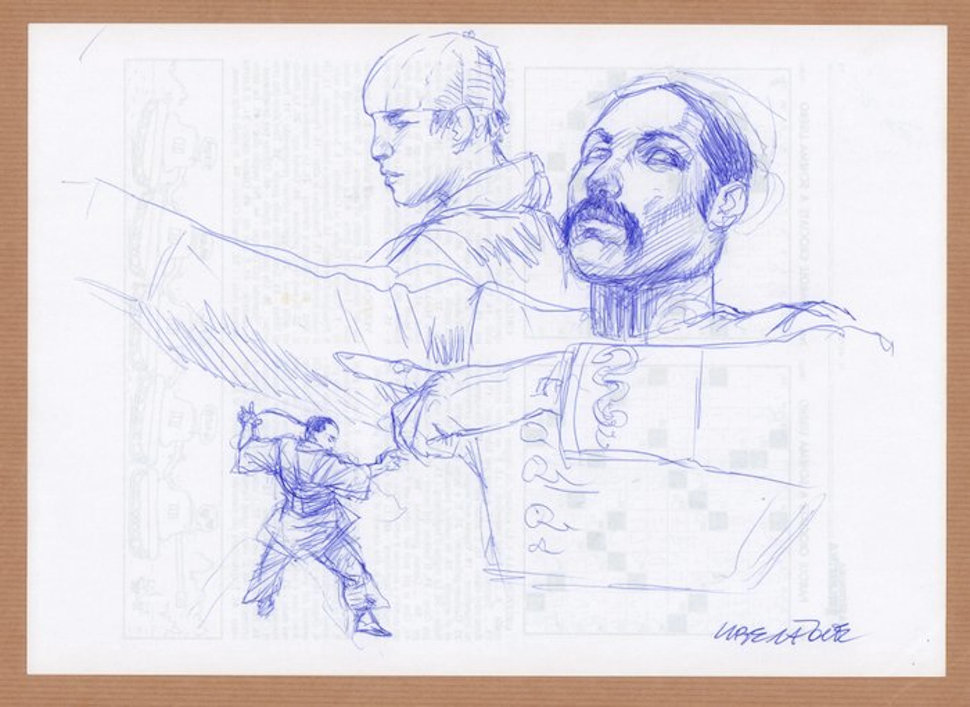 Liberatore, Tanino - 1 Original preliminary drawing - Arts Martiaux