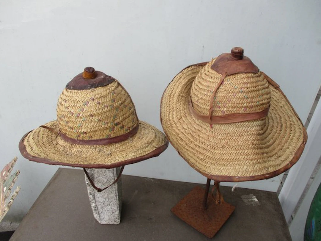 Two Tuareg sun hats. - Mali (No reserve price)