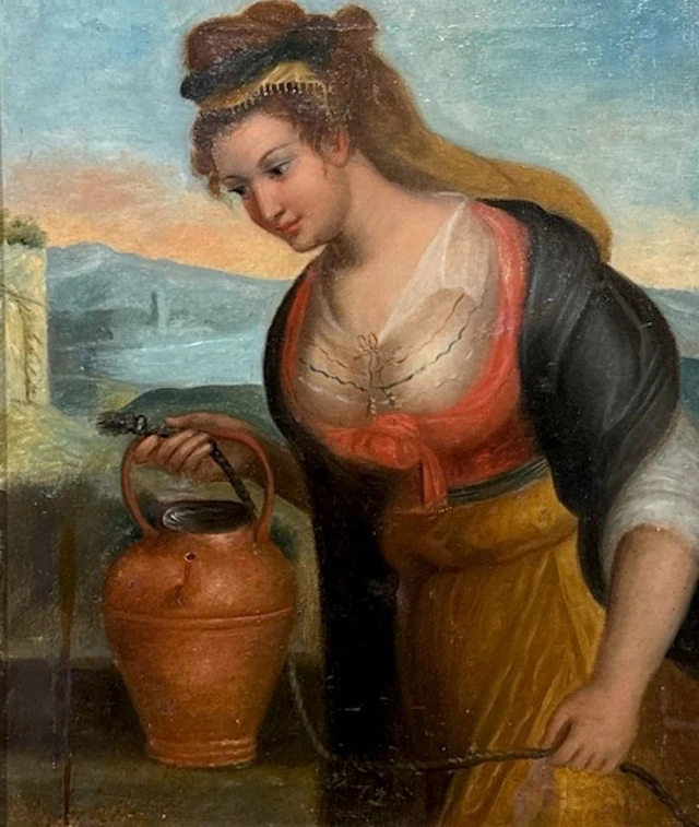 Lavinia Fontana (1552-1614), Follower of - La Femme Samaritaine au Puits