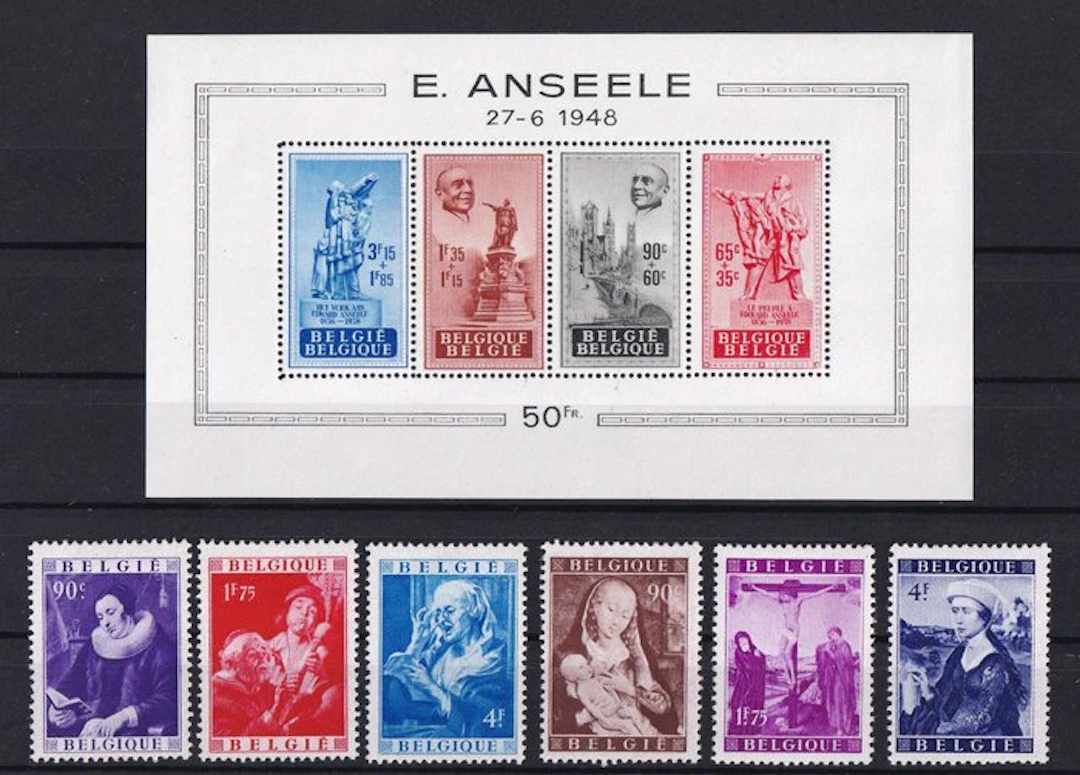 Belgium 1948/1949 - Block Anseele and the 6 Seals...