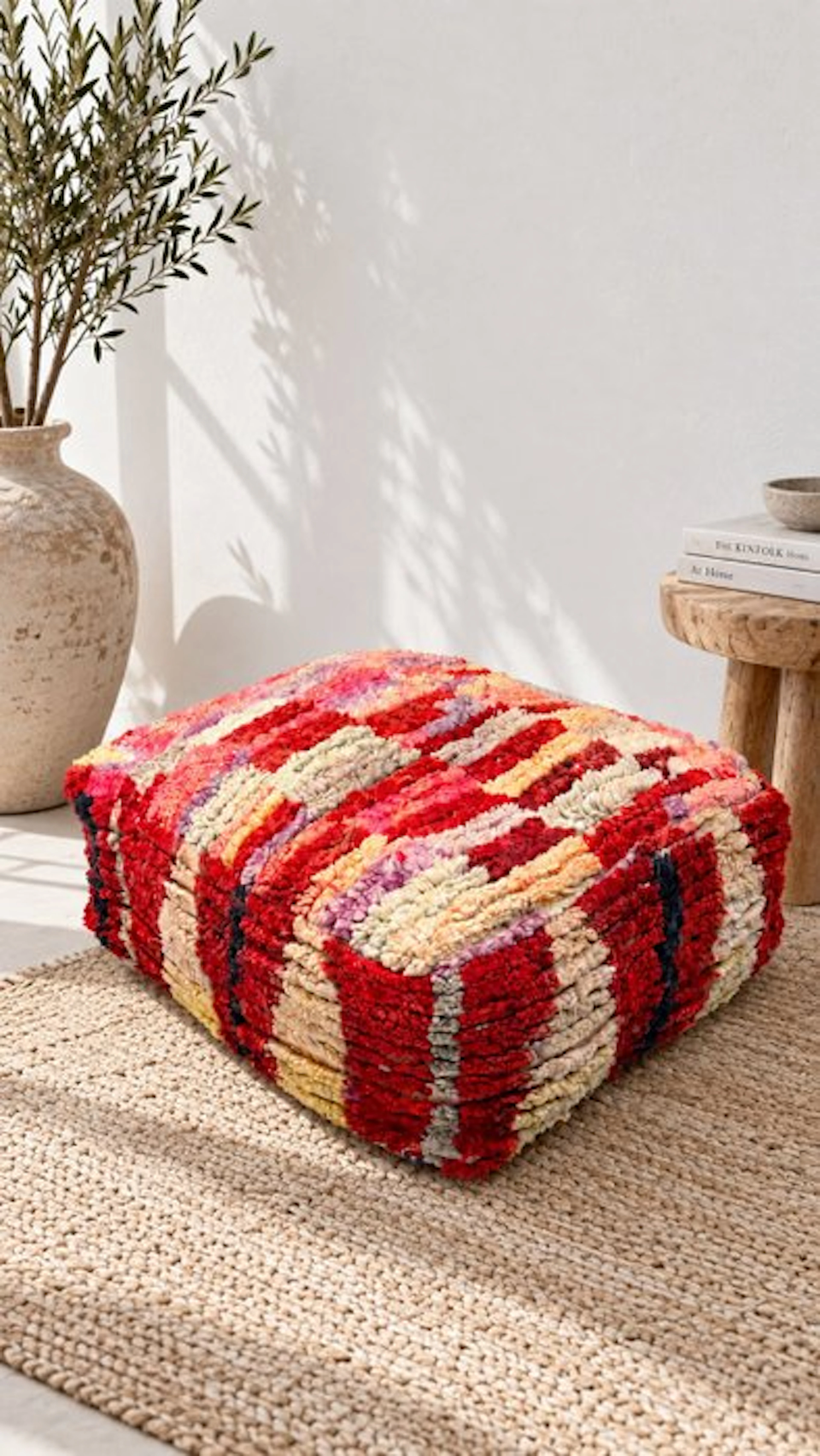 Pouffe - Wool - Berber wool pouf