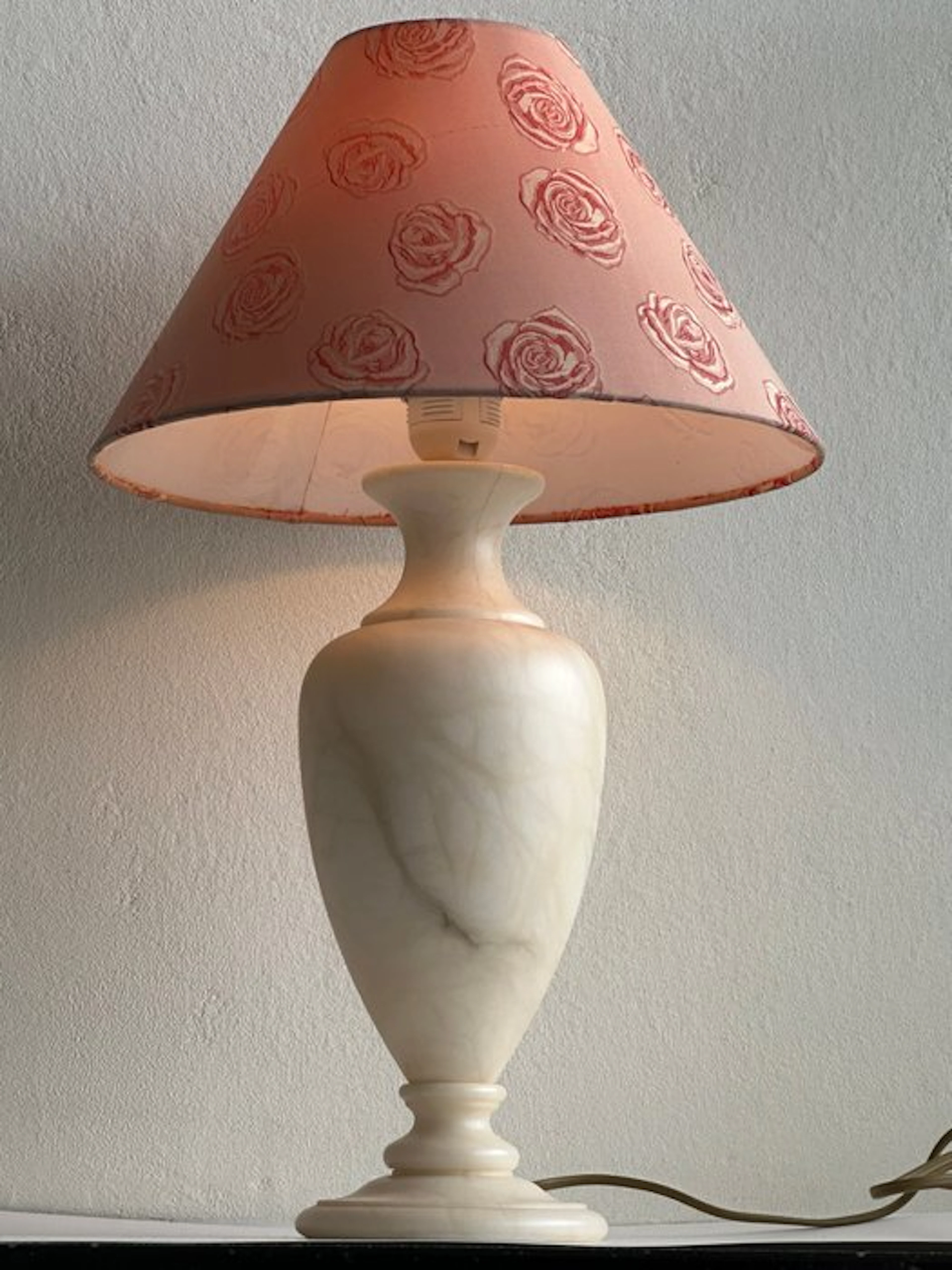 Amedi Verlichting b.v - Table lamp - Marble, Textile - Marble Table Lamp