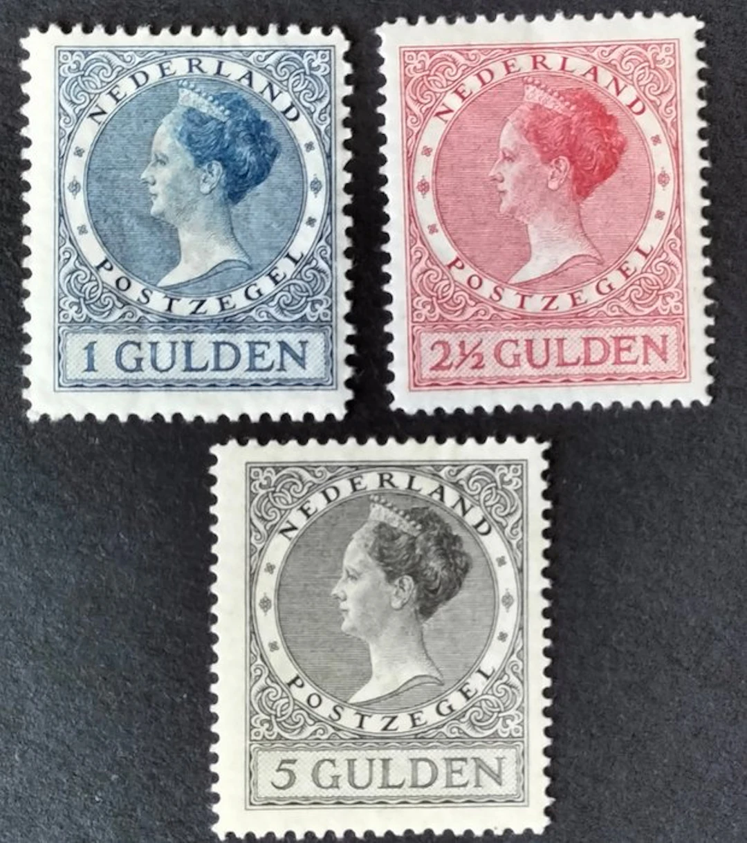 Netherlands 1926/1927 - Wilhelmina Veth high values - Nvph 163/165
