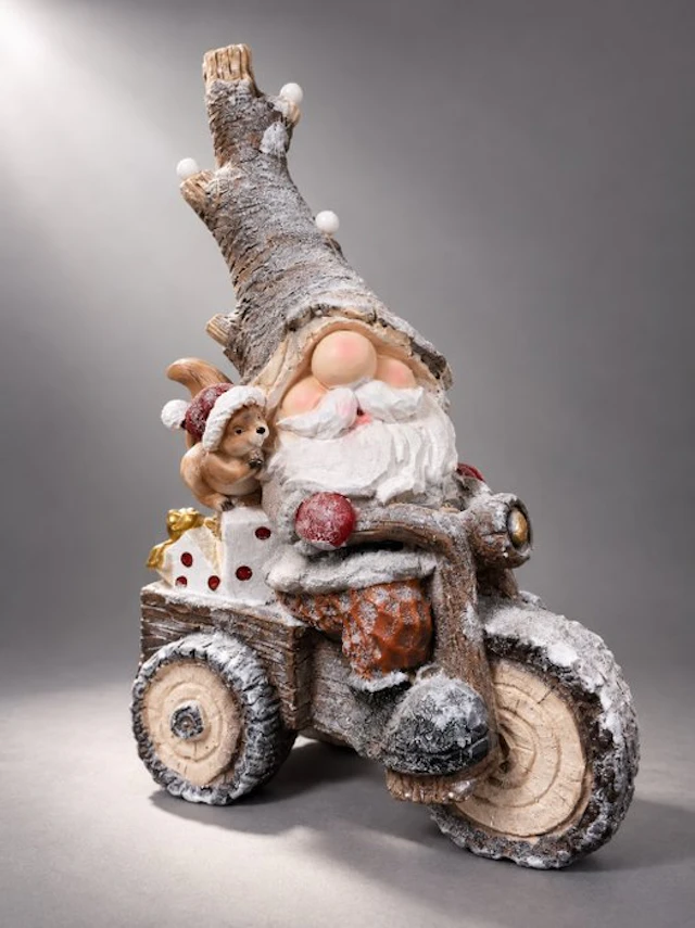 Decorative ornament - Europe - Santa Claus on a bicycle