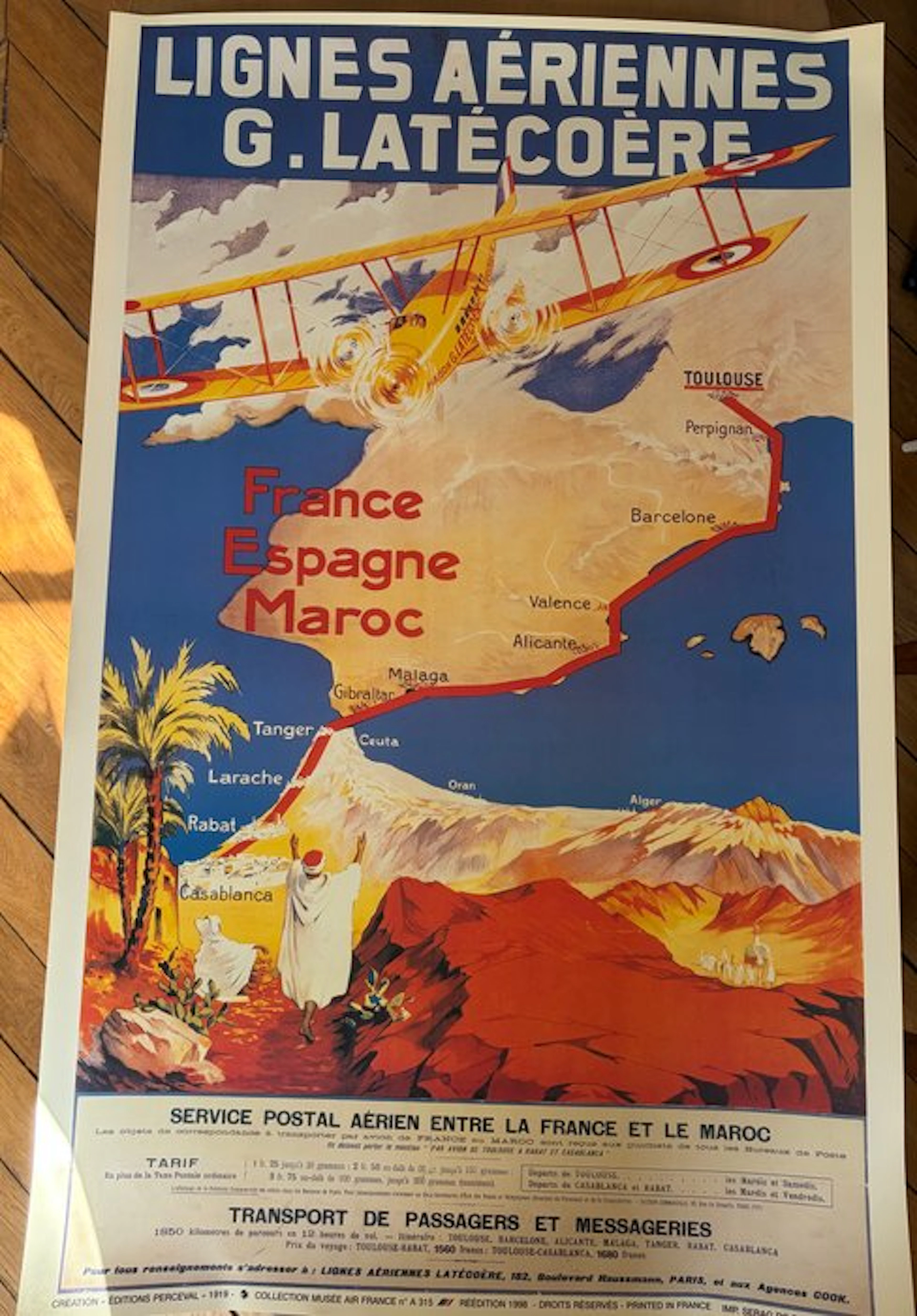 Edition Perceval - Affiche Air France « Lignes aériennes...