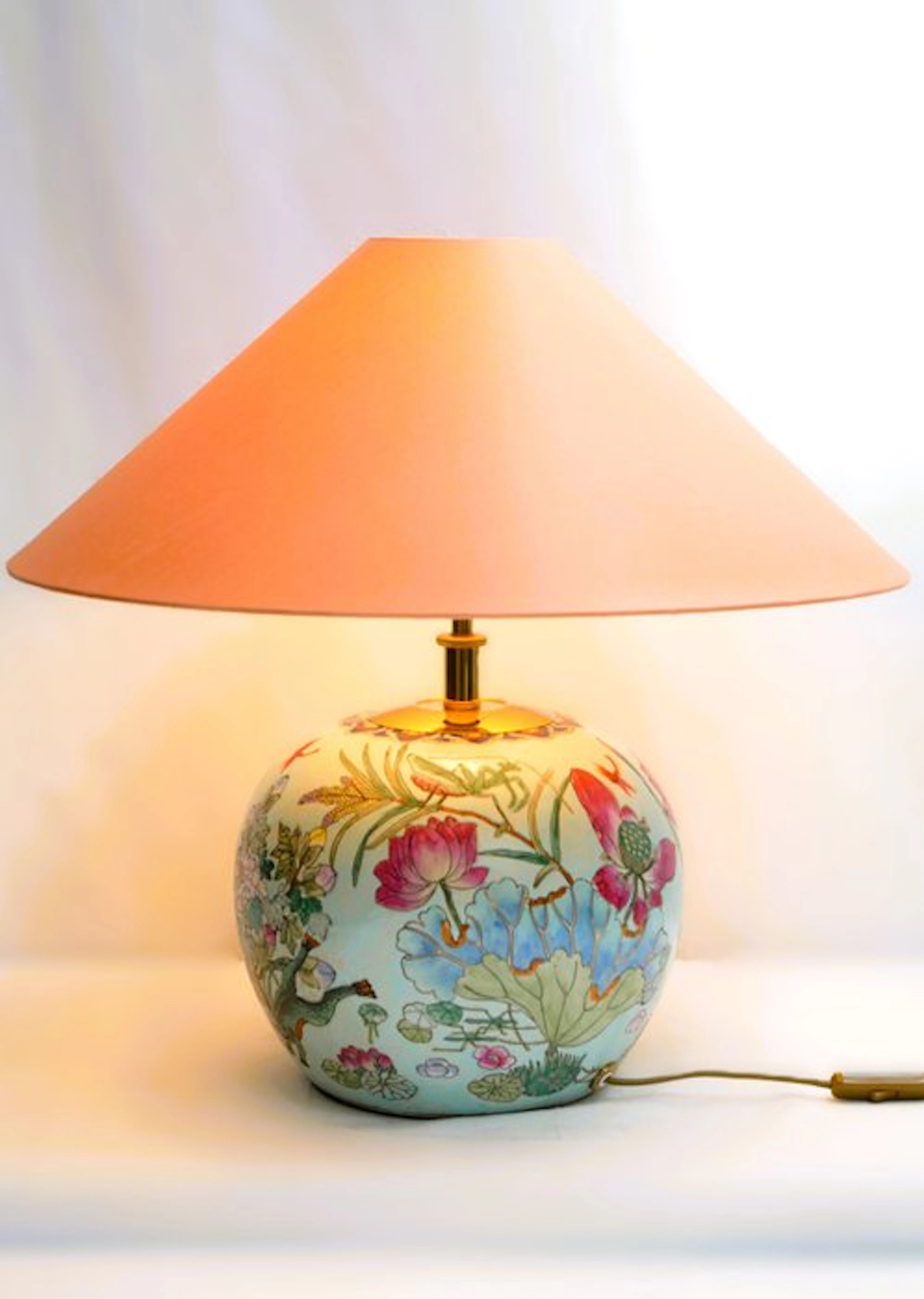 Lamp - Porcelain, Brass - made in Germany