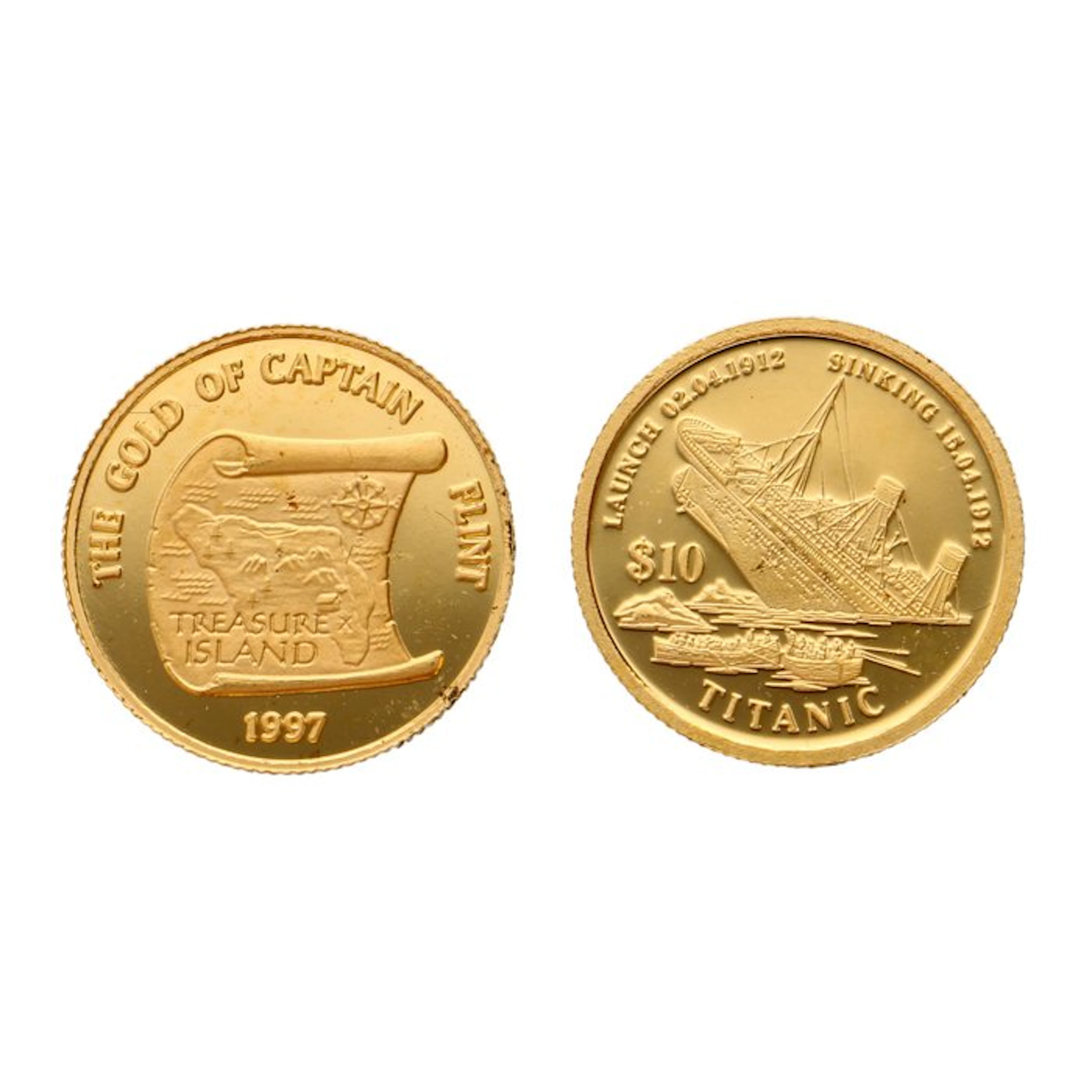 Samoa, Kiribati. 1997/1998 - "Titanic & Captain Flint" (2 stuks)