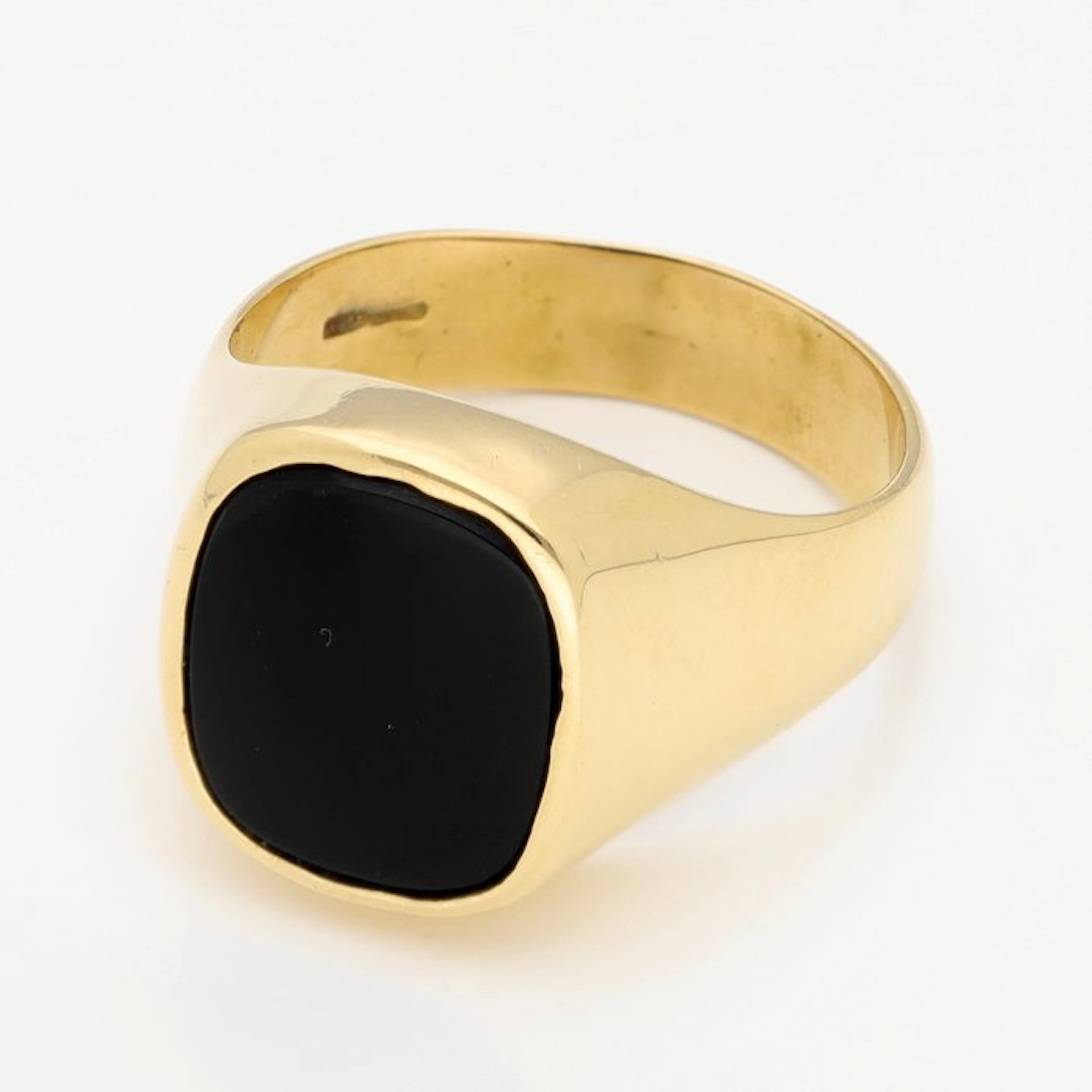 Ring - 18 kt. Yellow gold - Onyx