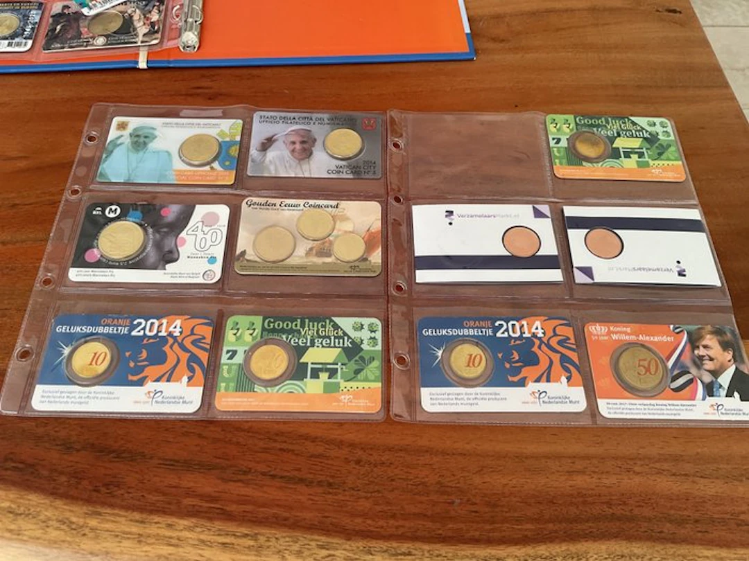 Europe. Coin Card Various Years (11 stuks) (No reserve price)