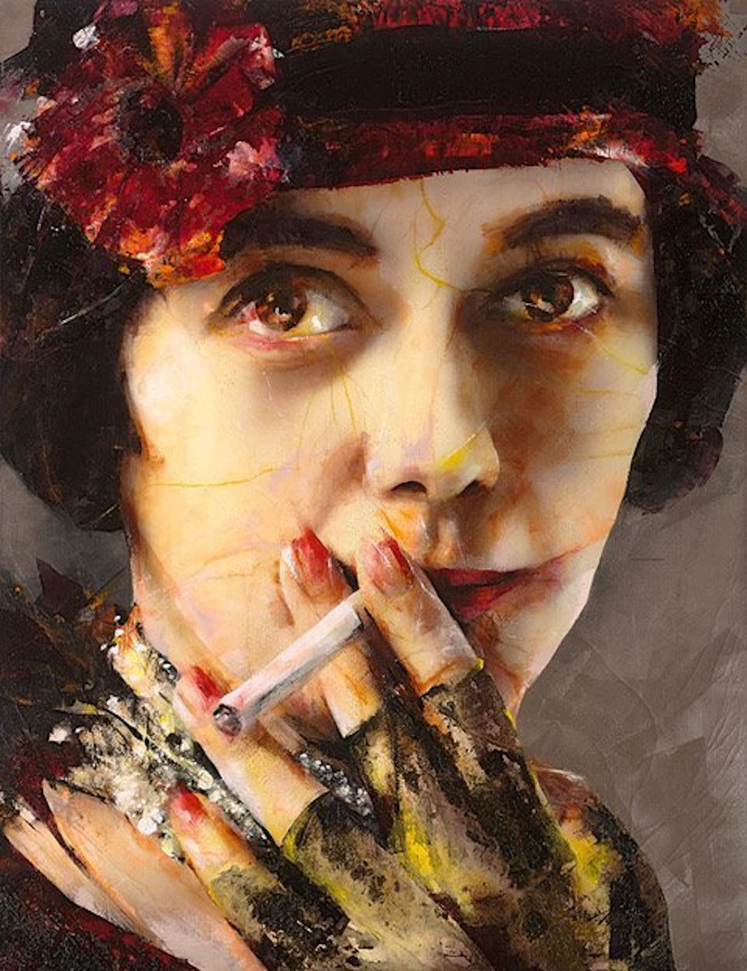 Lita Cabellut (1961) - 'Coco-1, 'Testimony In Black & White'