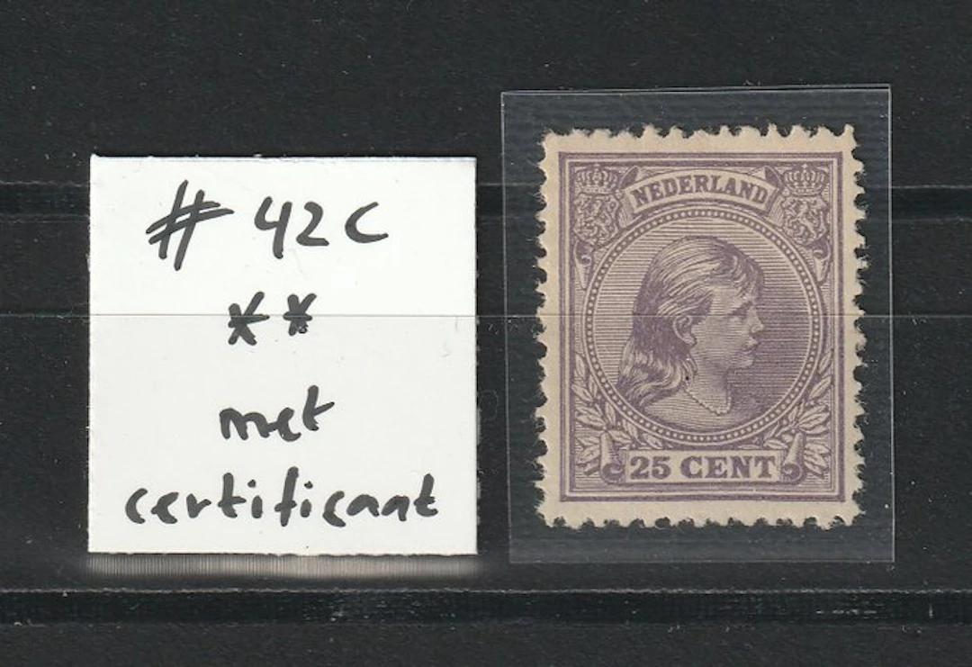 Netherlands 1892 - 25c Princess Wilhelmina ('hanging hair') Mint