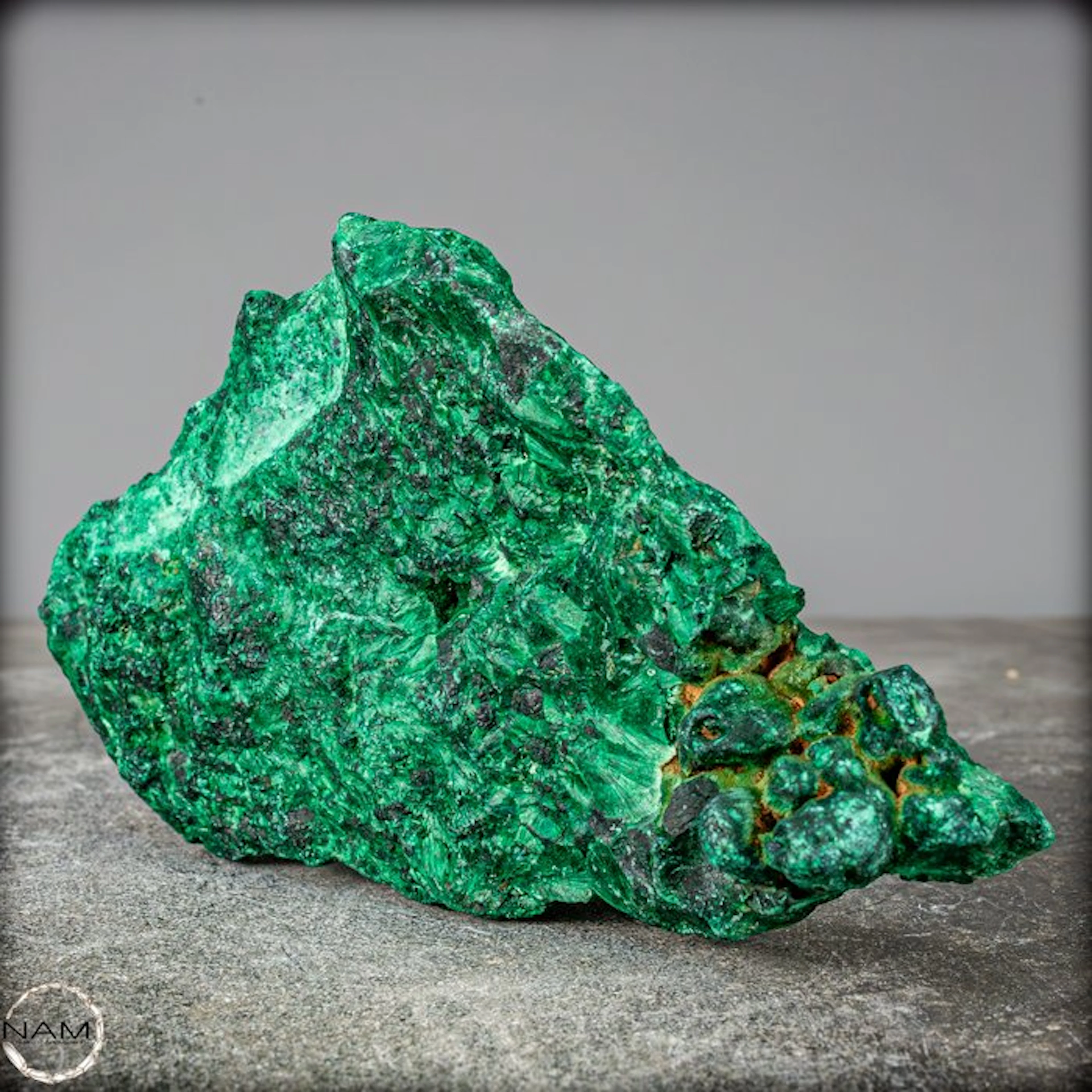 Very Rare Natural Fibrous Malachite-Stalactite Crystal Sculpture- 1131.97 g