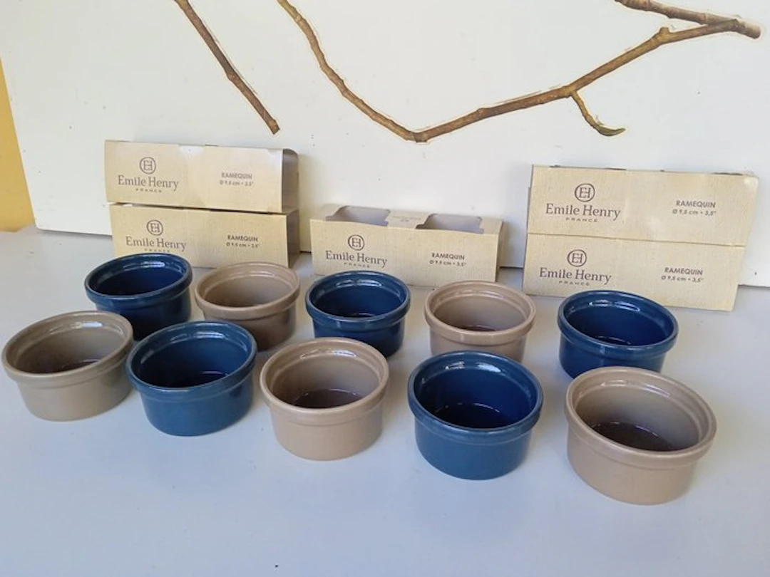 Emile Henry - Set of bowls (10) - Ramequin 9.5 cm - Stoneware