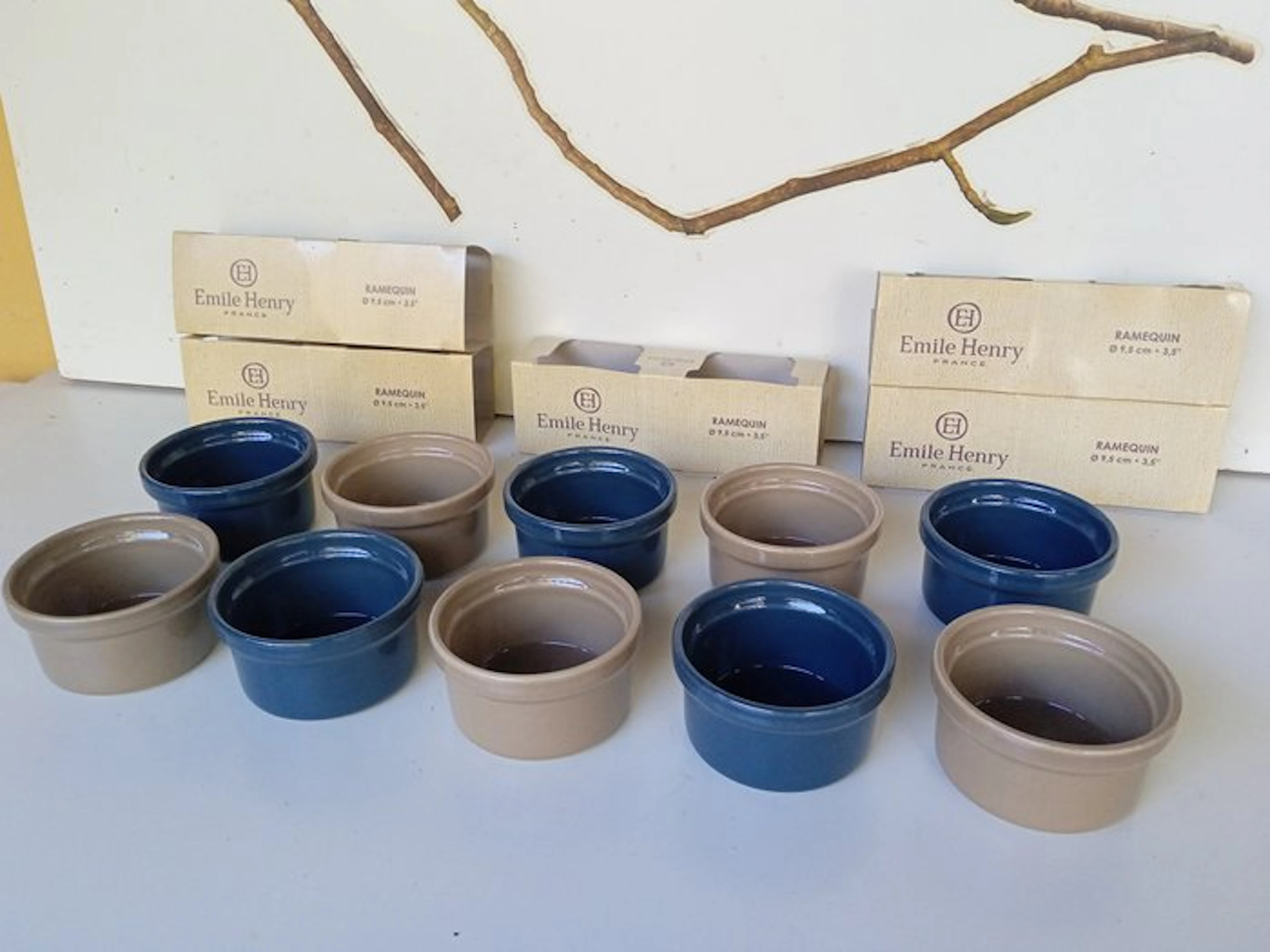 Emile Henry - Set of bowls (10) - Ramequin 9.5 cm - Stoneware
