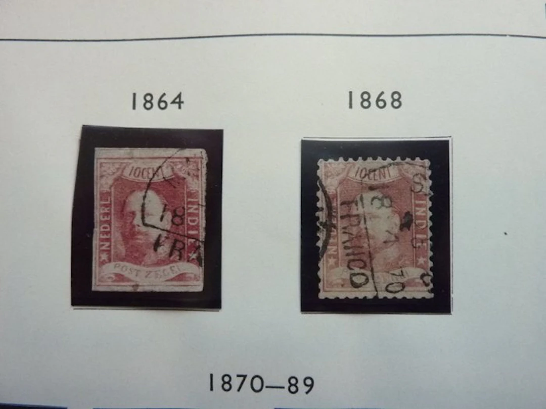 Dutch East Indies 1864/1908 - Collection in an old Holland album.