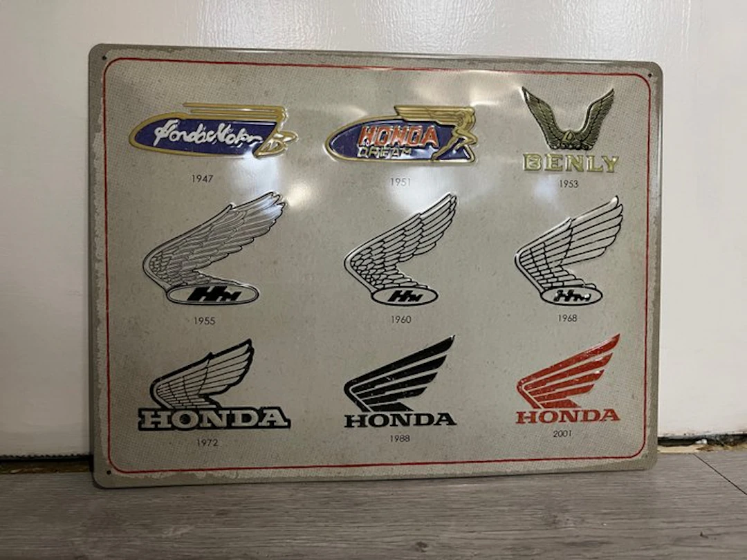 Honda - Honda logo evolution metal sign - Sign - Metal