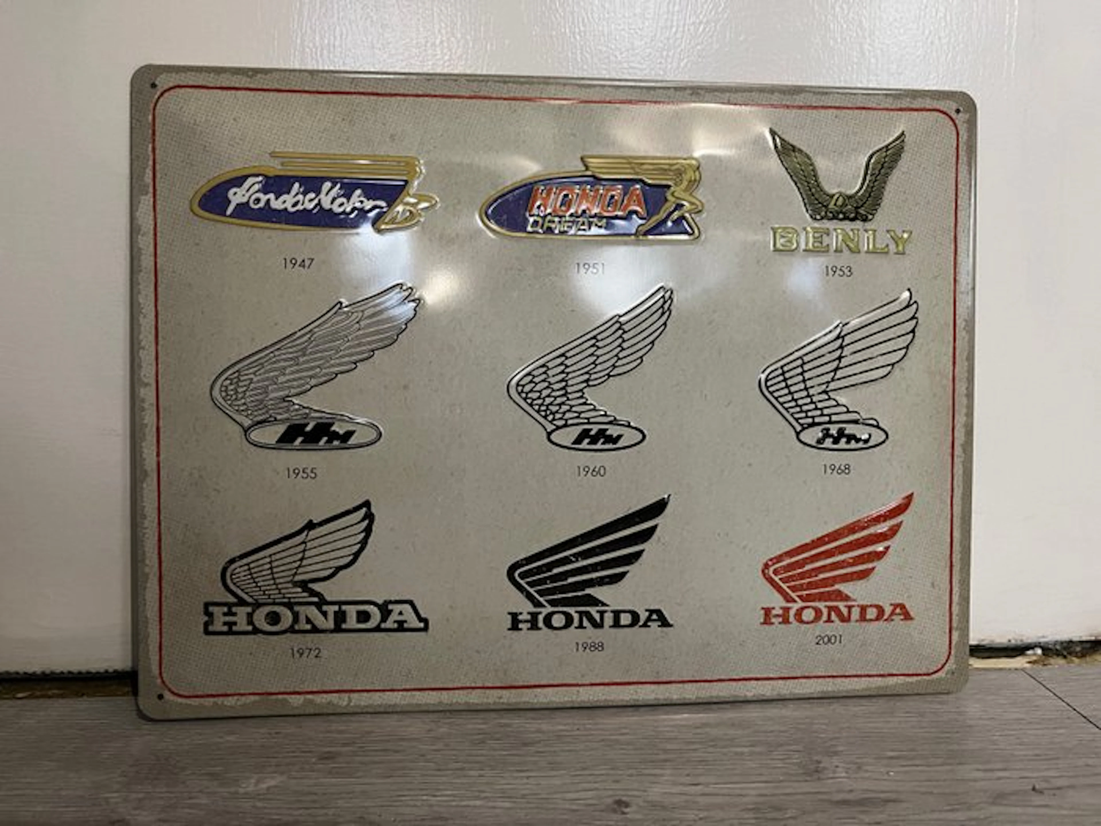 Honda - Honda logo evolution metal sign - Sign - Metal